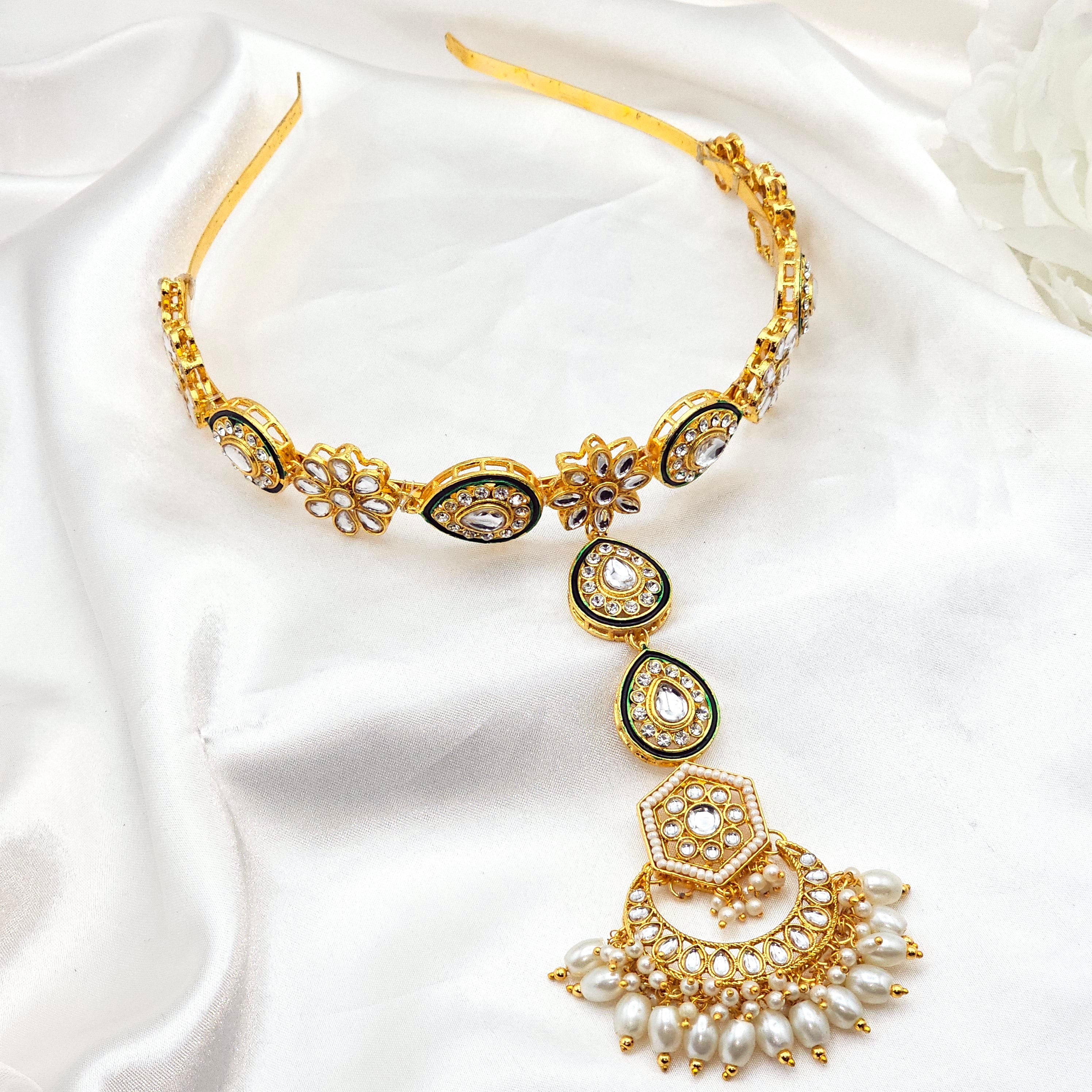Aditi Kundan Headband – Mathapatti | Fancy Fab Jewels UK