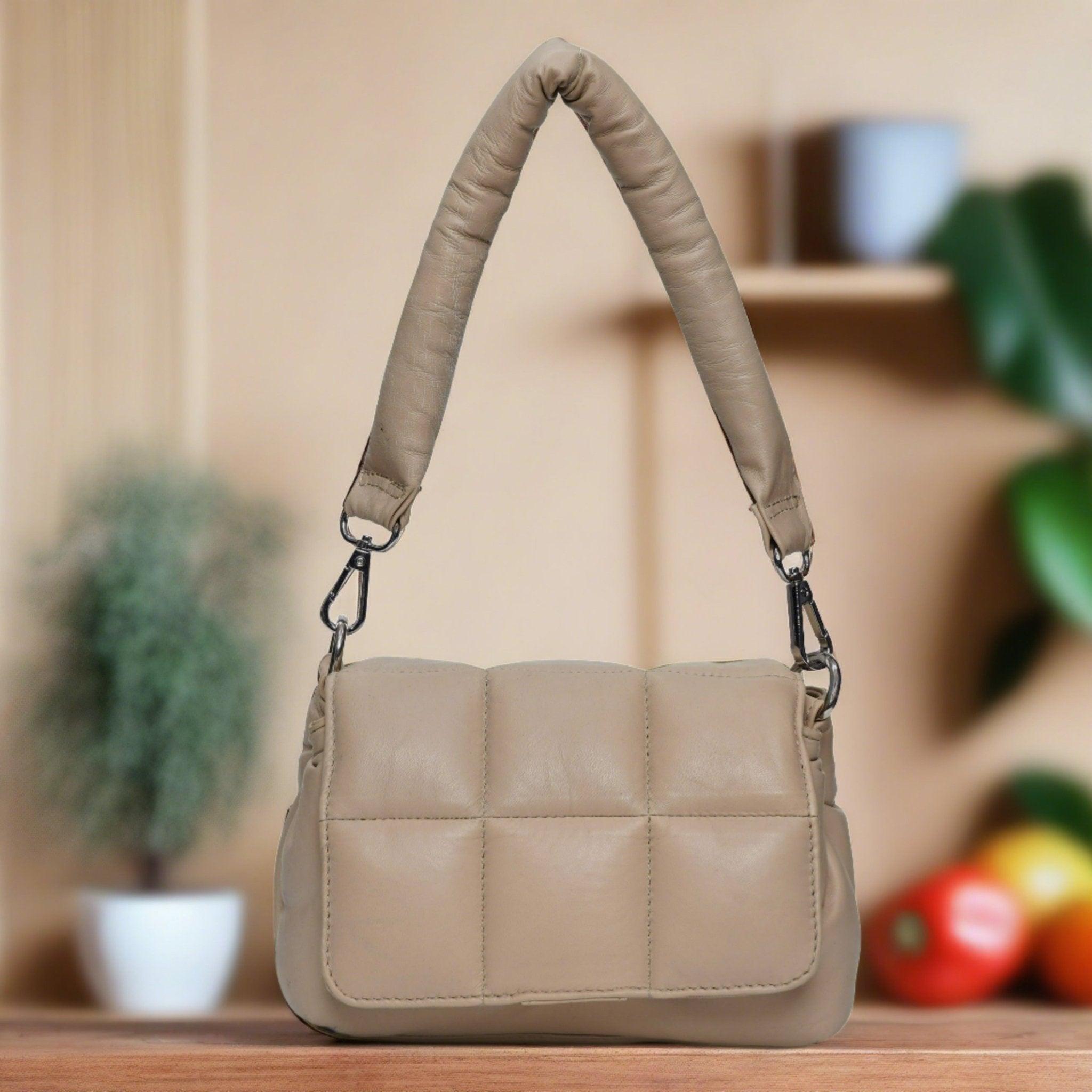 Neutral Beige Leather Cross body: Versatile Style – CrossBody Bag | Fancy Fab Jewels UK