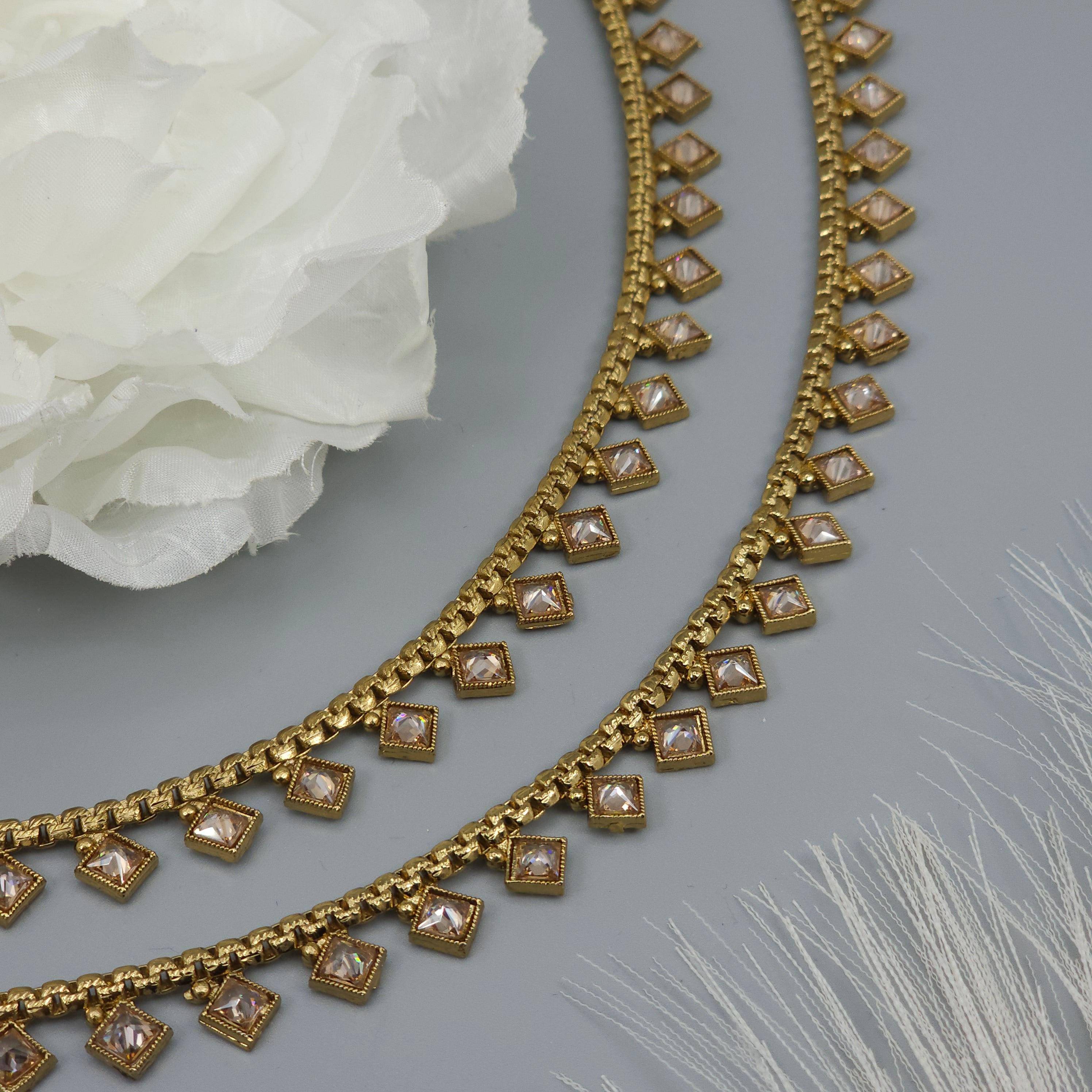 Simple Squire s Shape Gold Anklets. – Anklet | Fancy Fab Jewels UK