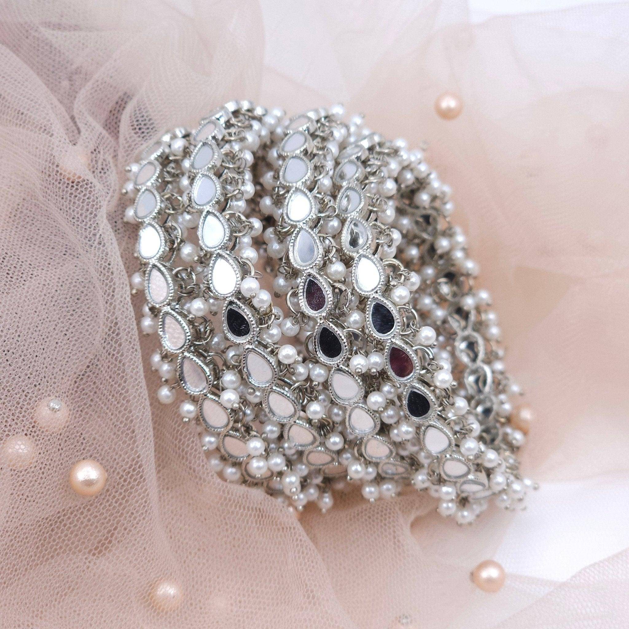 Set of 4 Mirror Bangles - Silver – Bangles | Fancy Fab Jewels UK