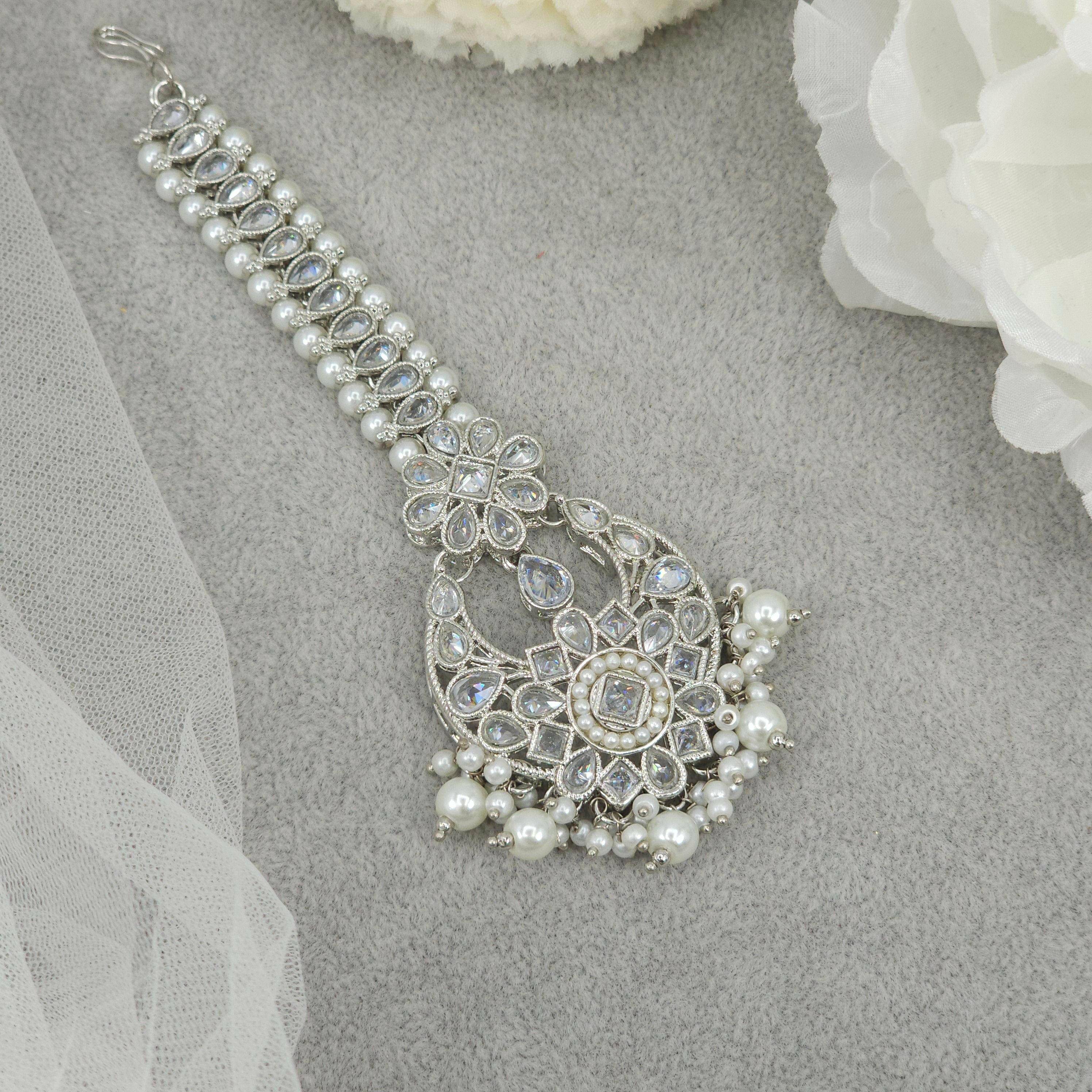 Silver Polki Maang Tikka – Mangtikka | Fancy Fab Jewels UK