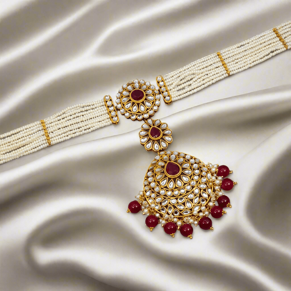 Mona Kundan Bridal Mathapatti/Headchain – Mathapatti | Fancy Fab Jewels UK