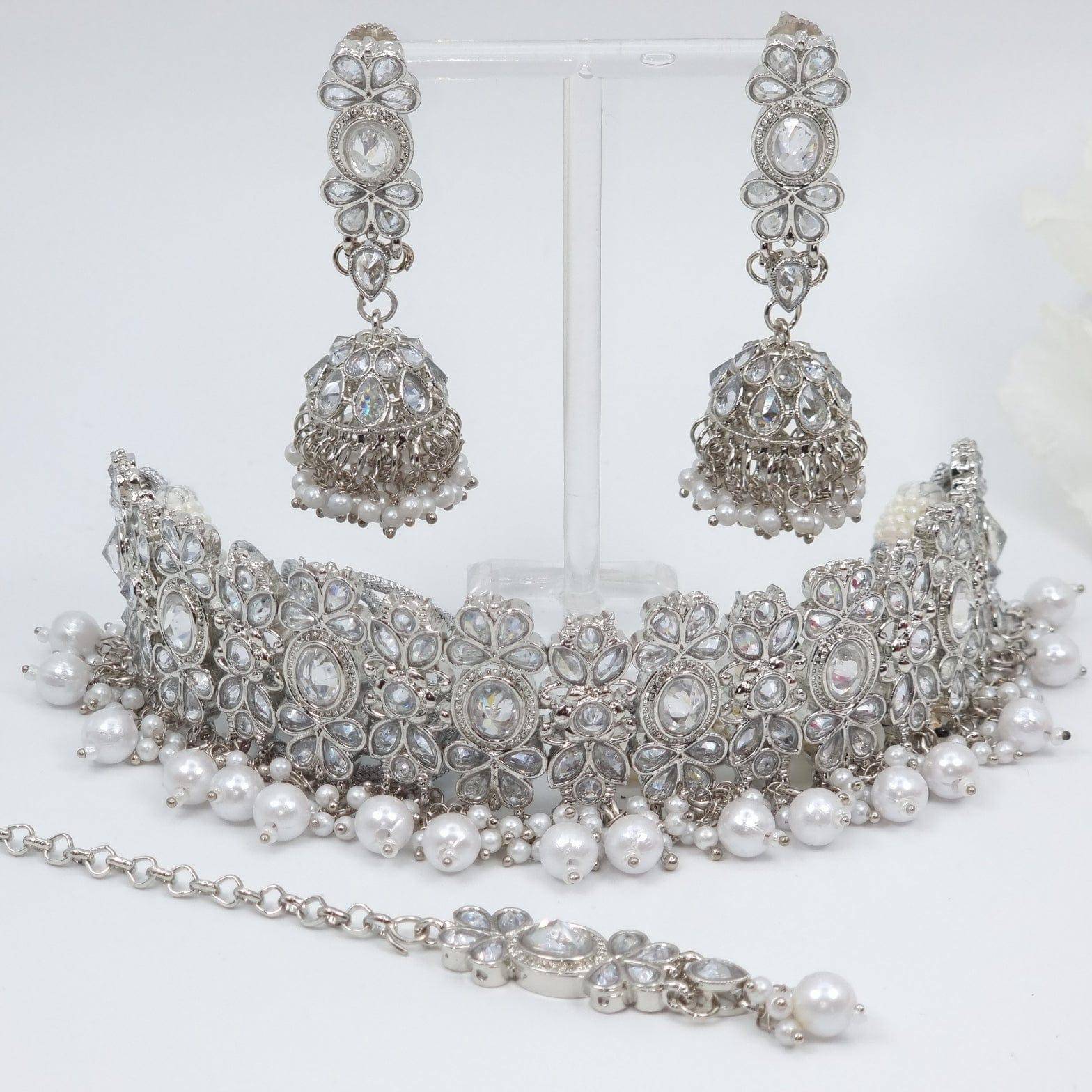 Husna - Choker Necklace - Silver – Necklace | Fancy Fab Jewels UK