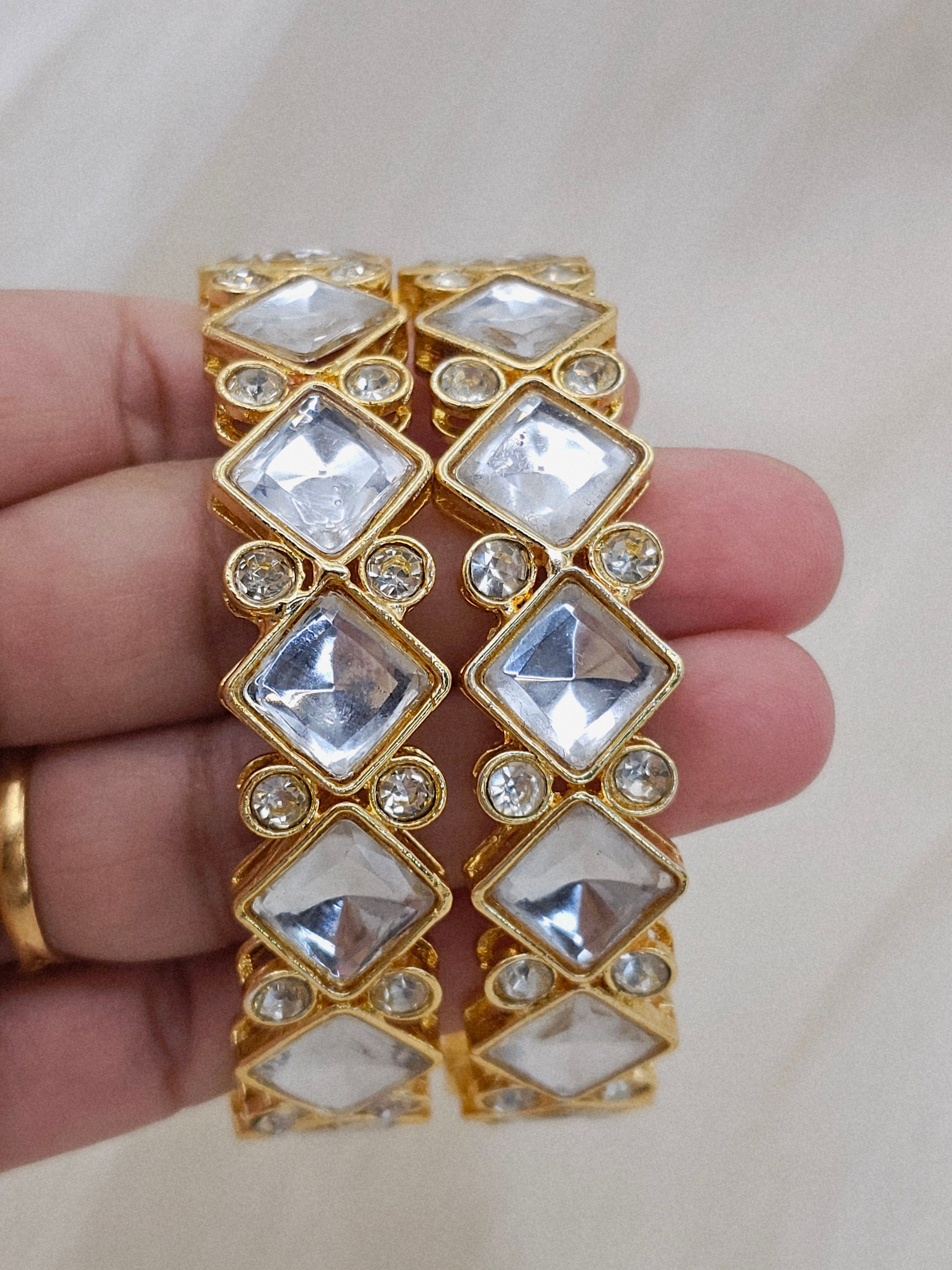 Kundan Stone Bangle Set: Indian Bridal Jewelry