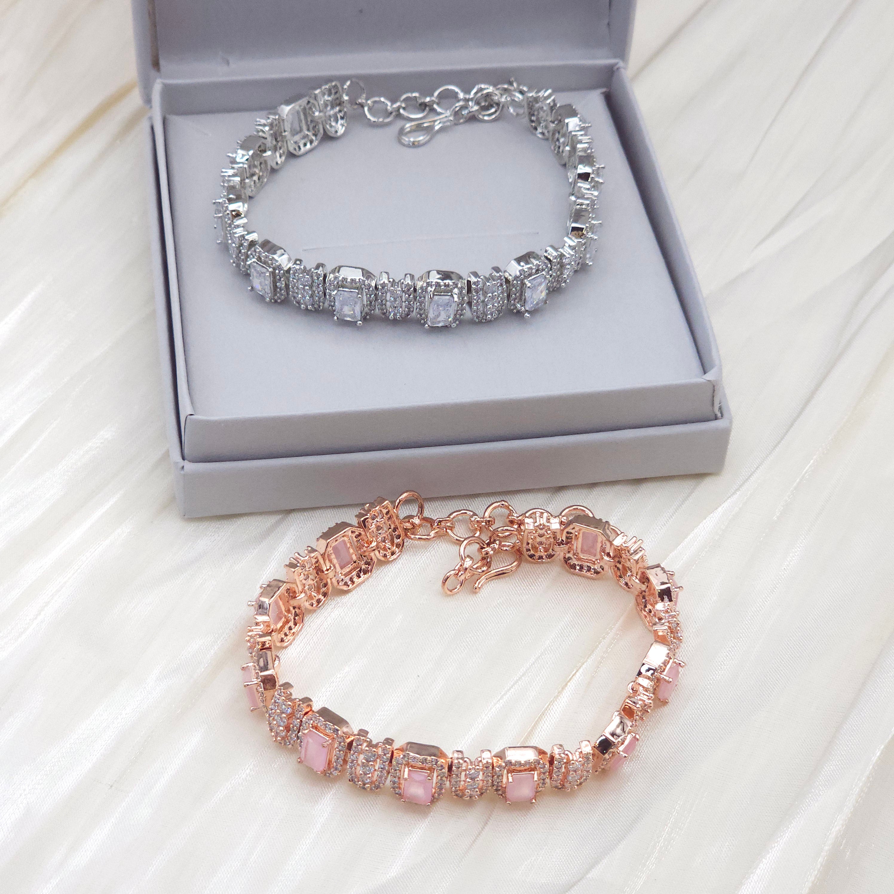 Eena CZ Diamond Chain Bracelet