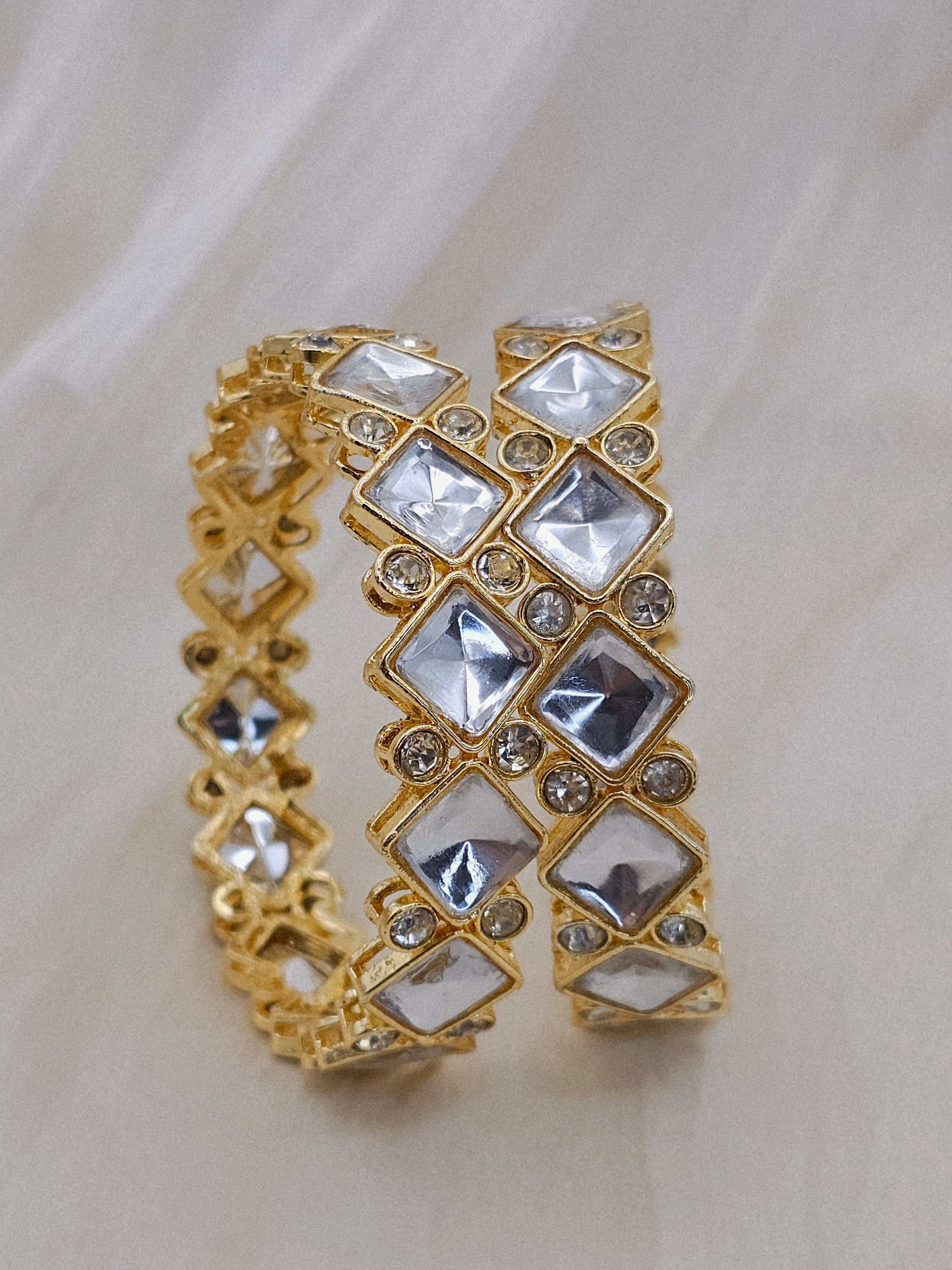 Kundan Stone Bangle Set: Indian Bridal Jewelry