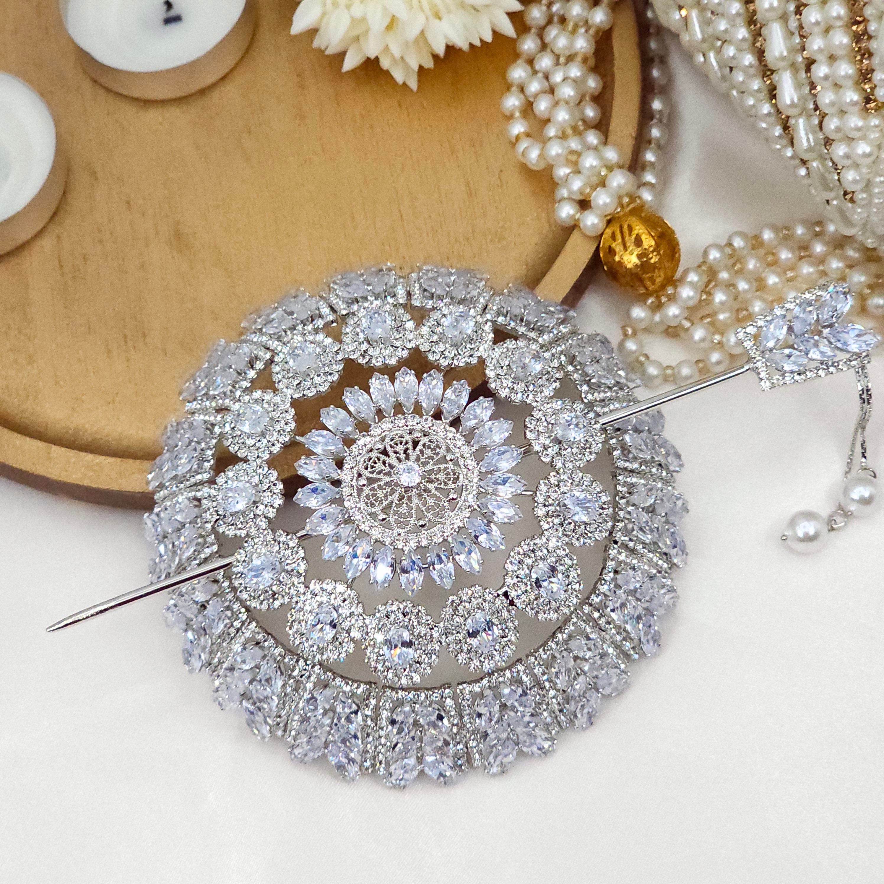 American Diamond CZ Hair Bun Accessory