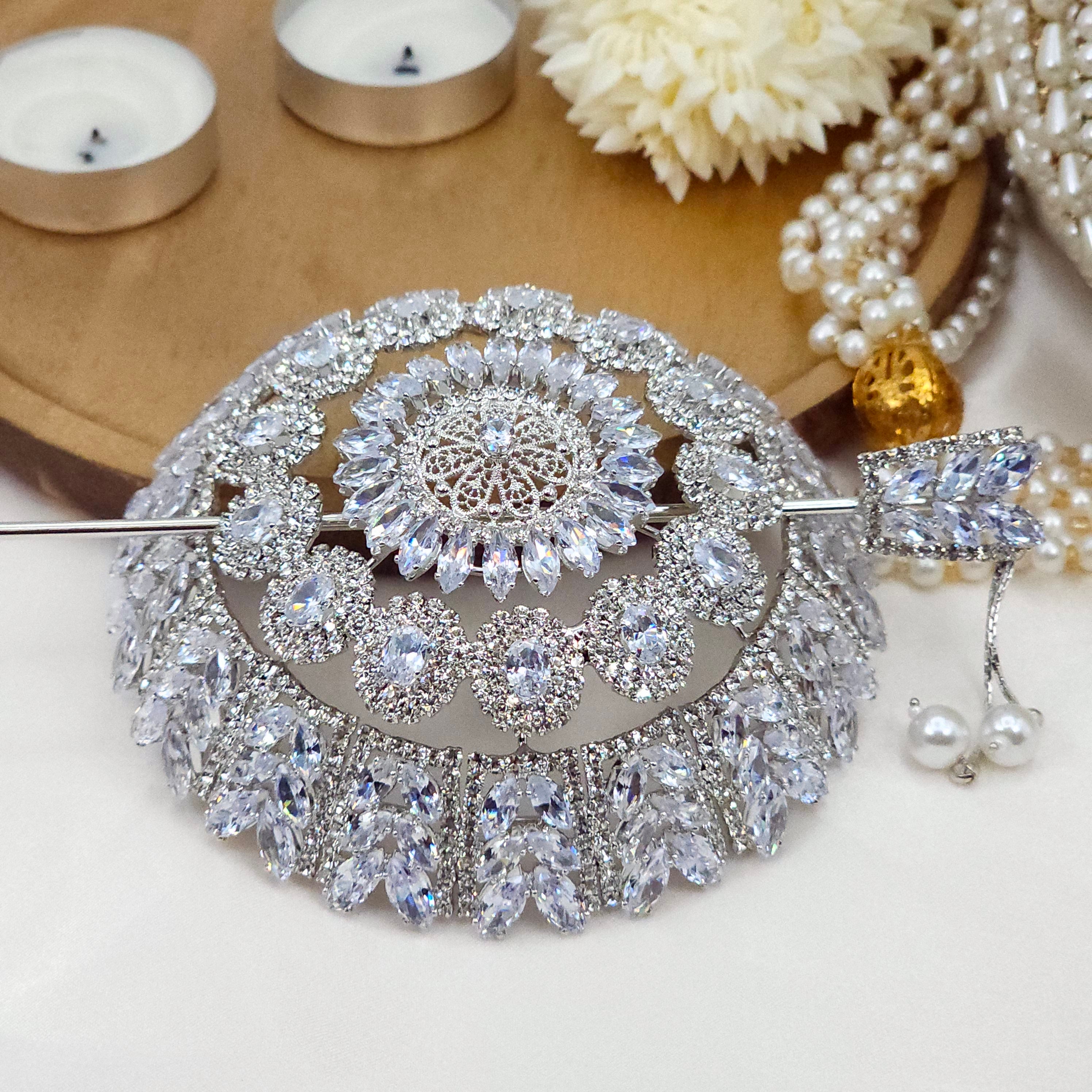 American Diamond CZ Hair Bun Accessory