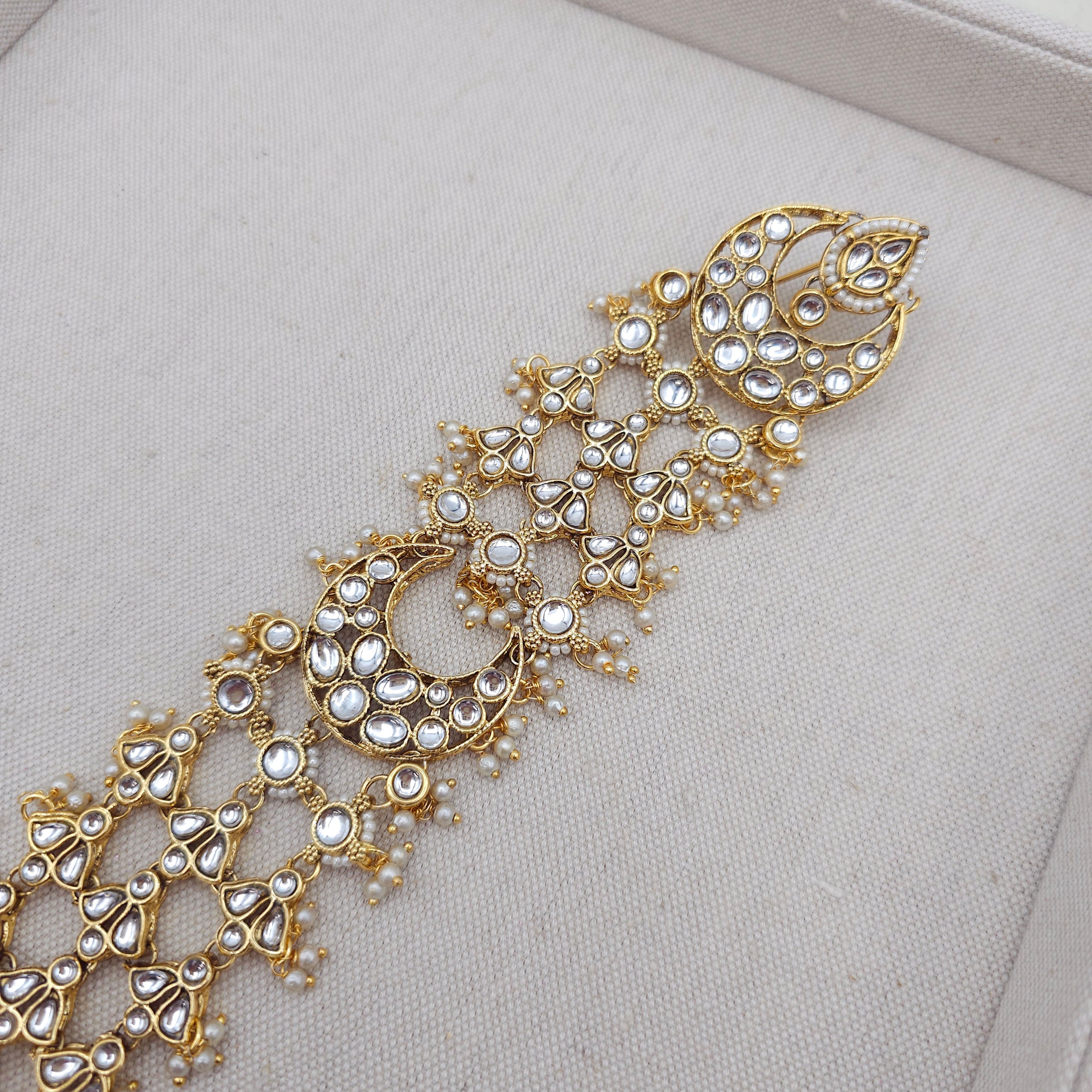 Arla- Kundan Hair Plait Piece Choti / Hair Accessorie