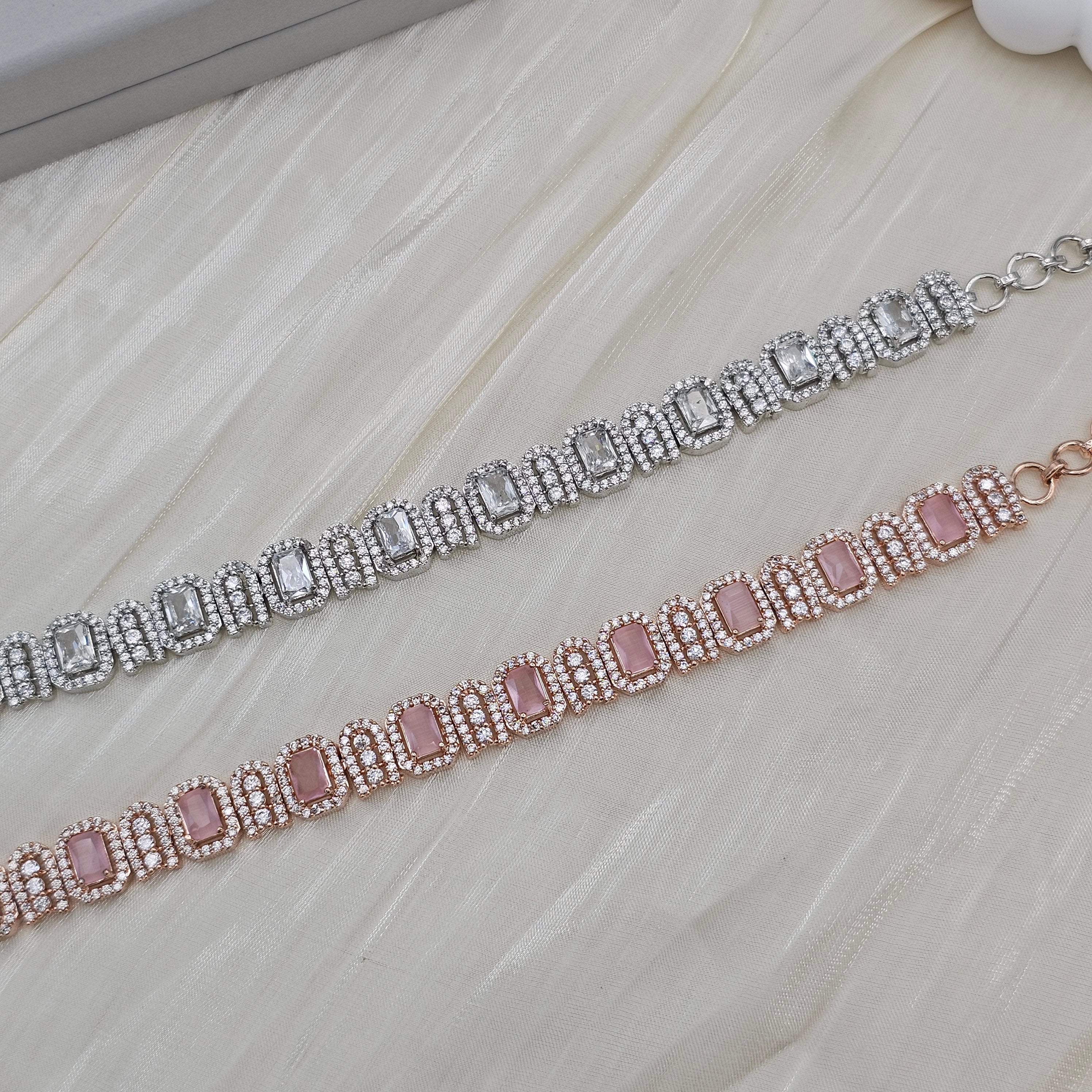 Eena CZ Diamond Chain Bracelet