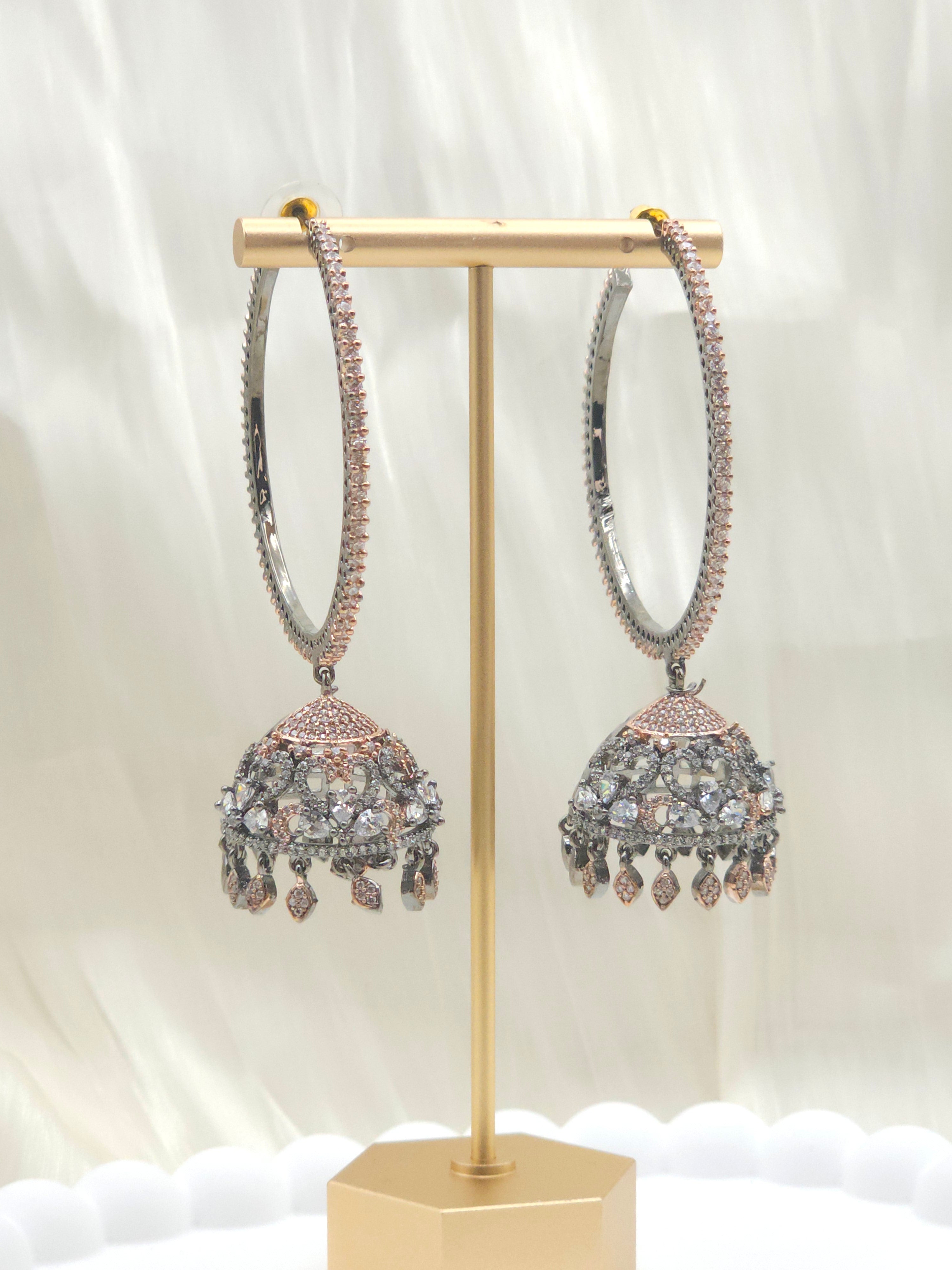 Simer-AD Hoop Jhumka Earrings