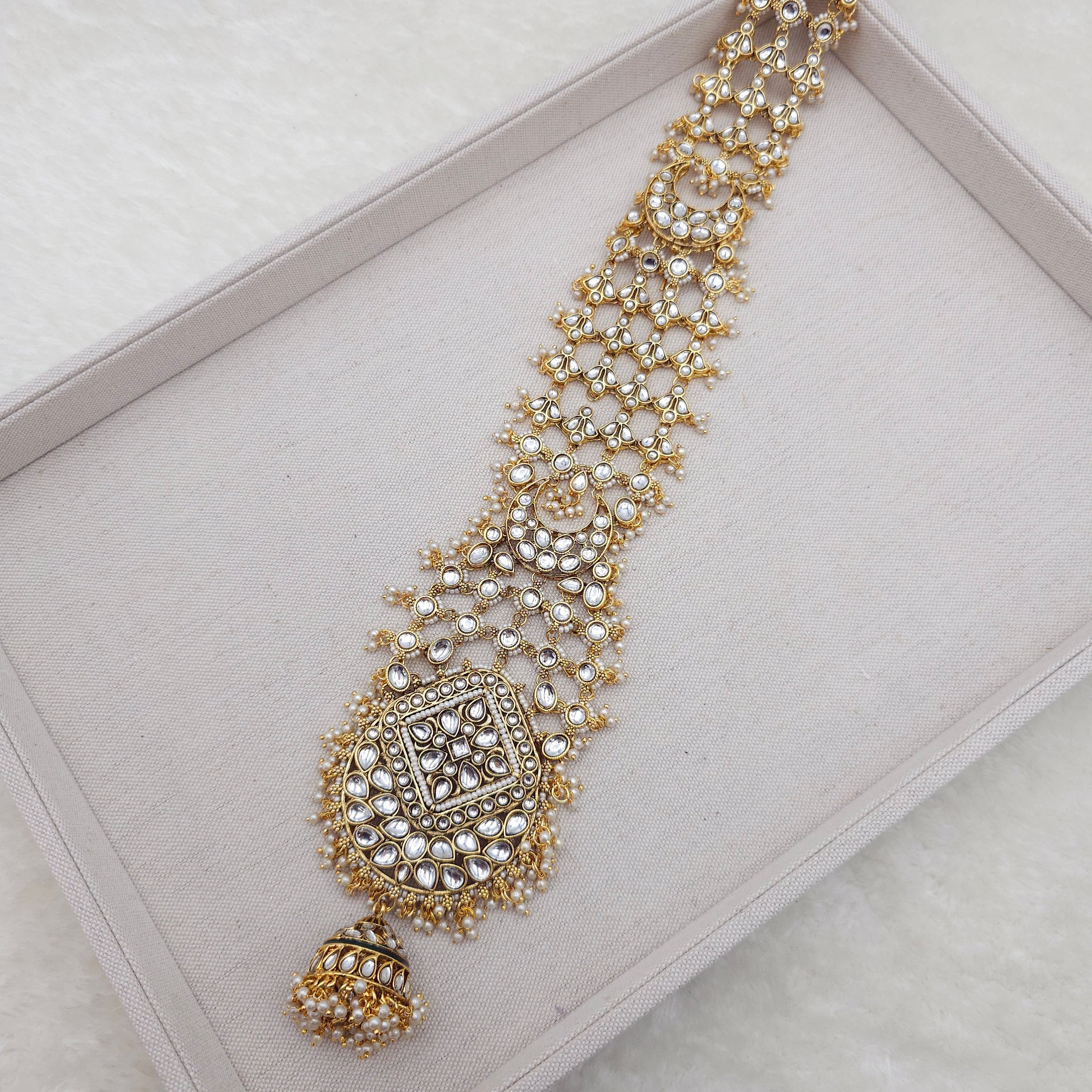 Arla- Kundan Hair Plait Piece Choti / Hair Accessorie