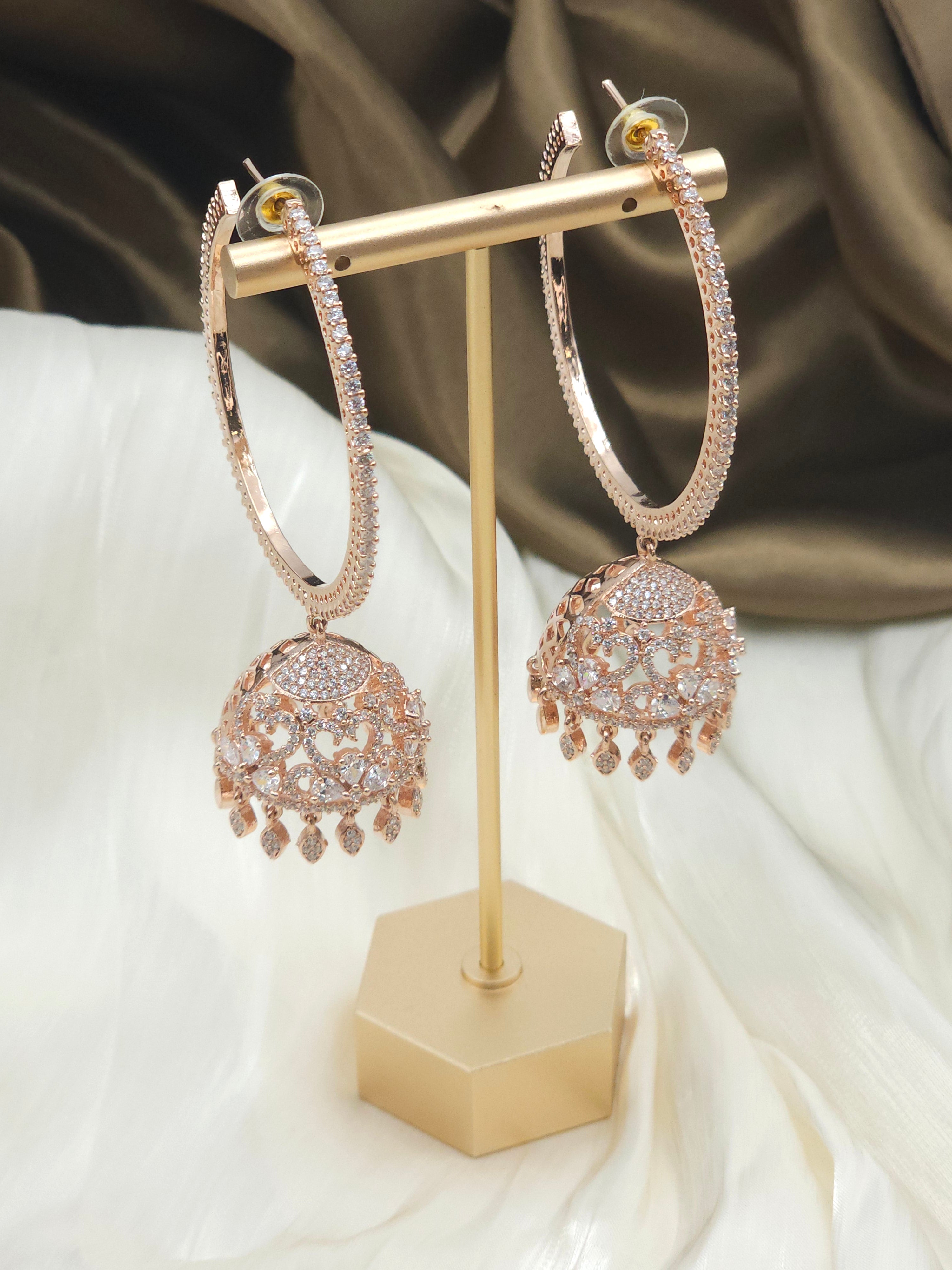 Simer-AD Hoop Jhumka Earrings