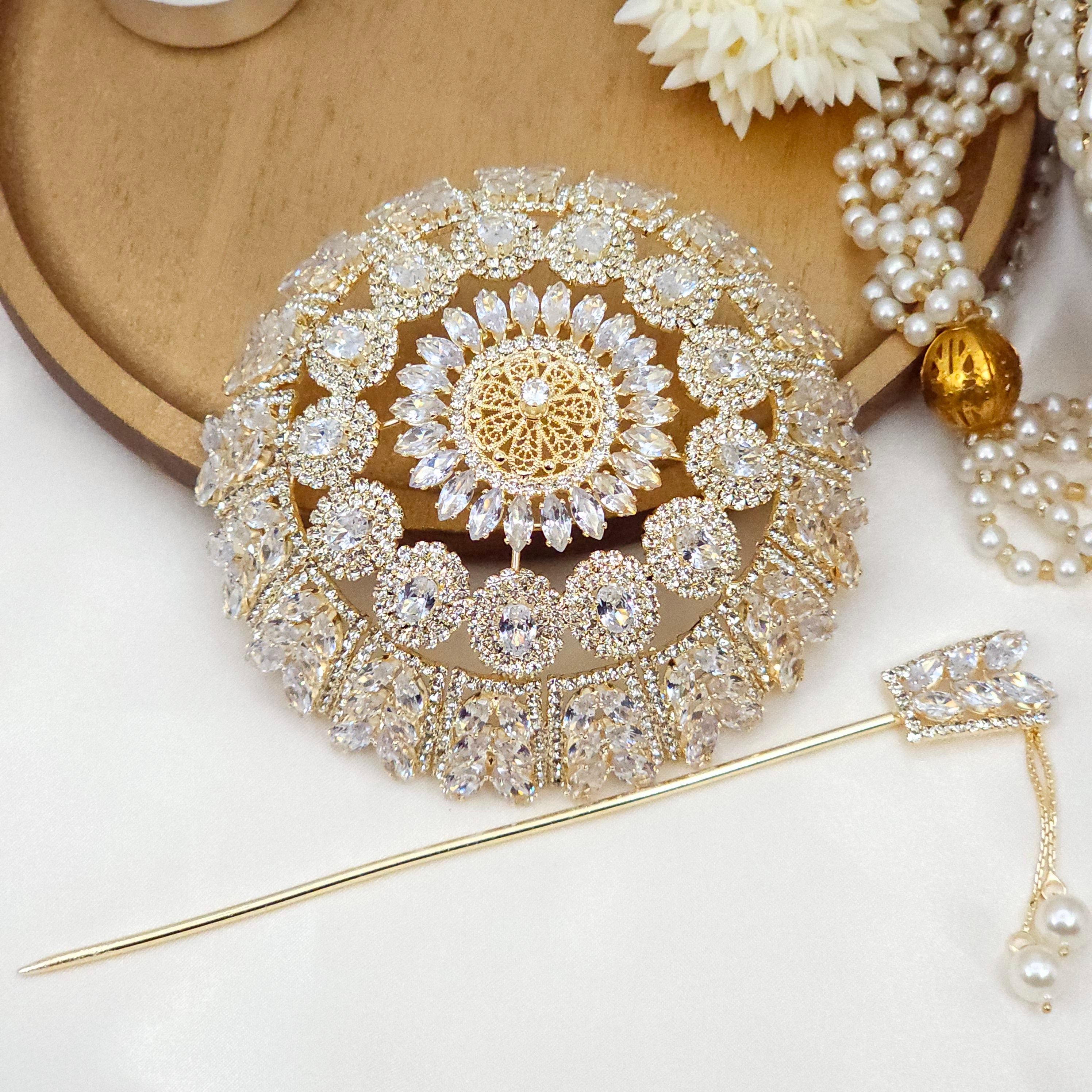 American Diamond CZ Hair Bun Accessory