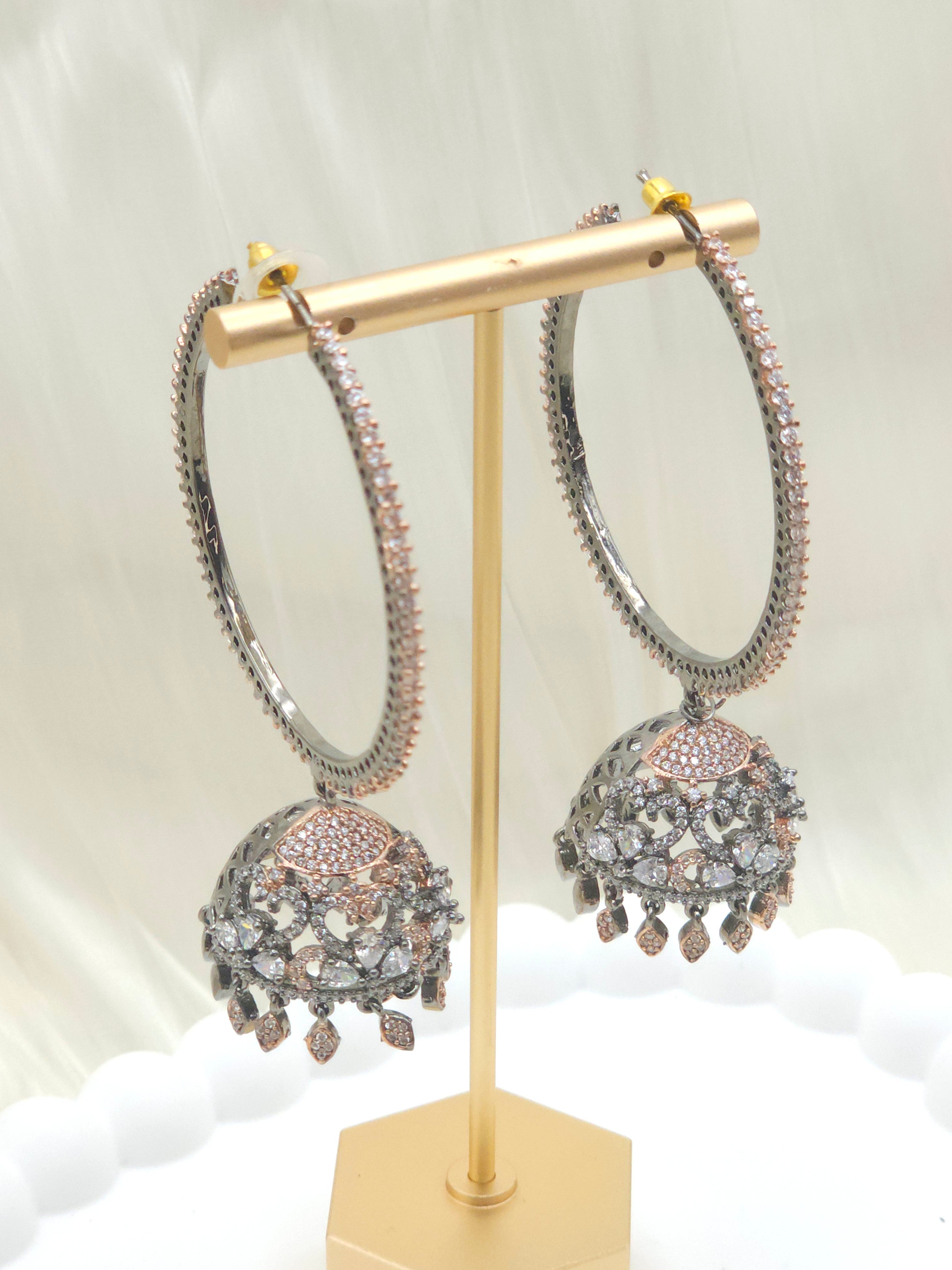 Simer-AD Hoop Jhumka Earrings