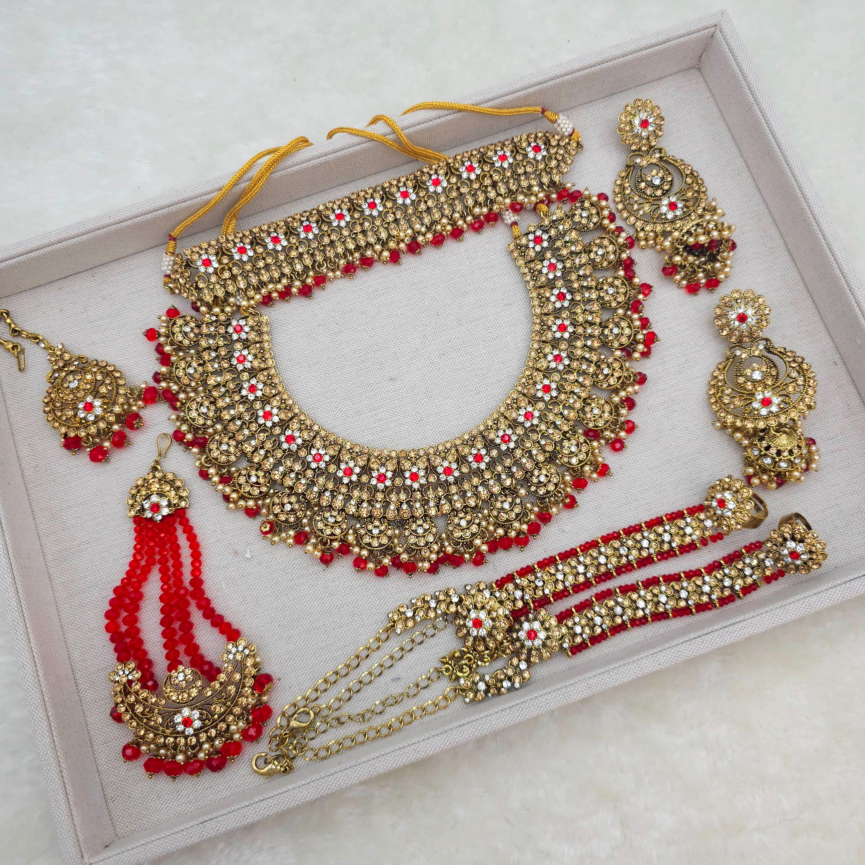Avleen Double Necklace Bridal Jewelry Set