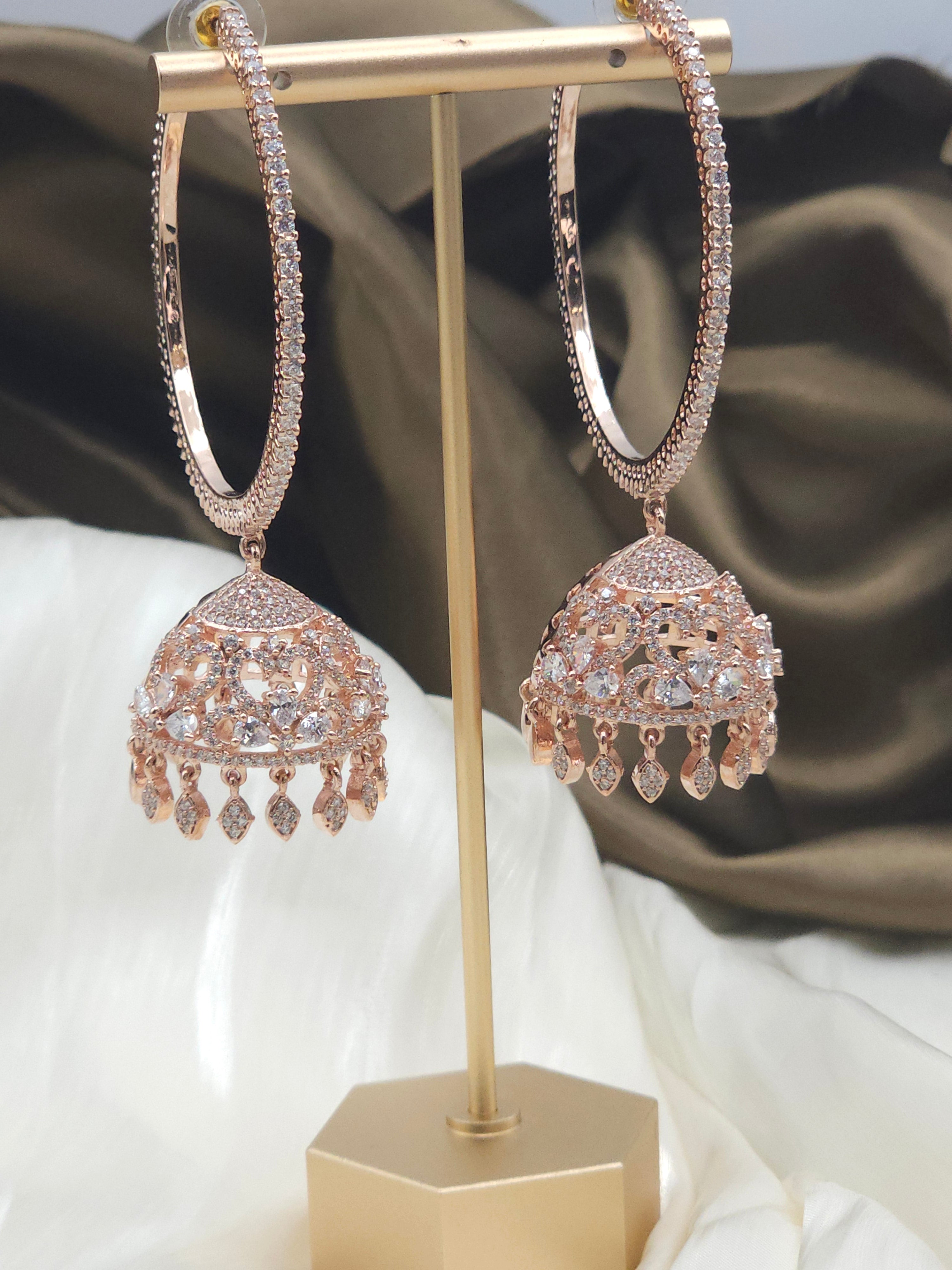 Simer-AD Hoop Jhumka Earrings