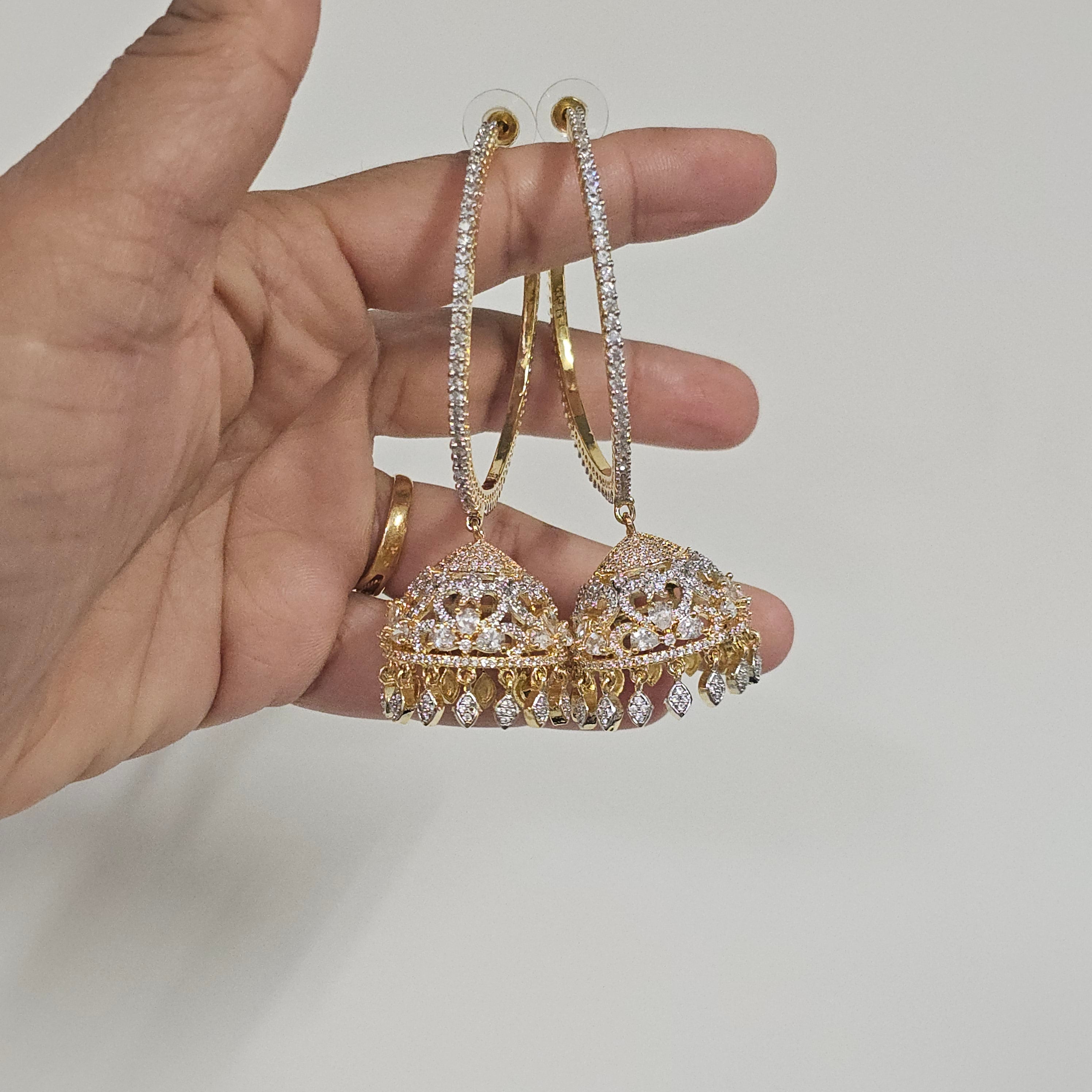 Simer-AD Hoop Jhumka Earrings