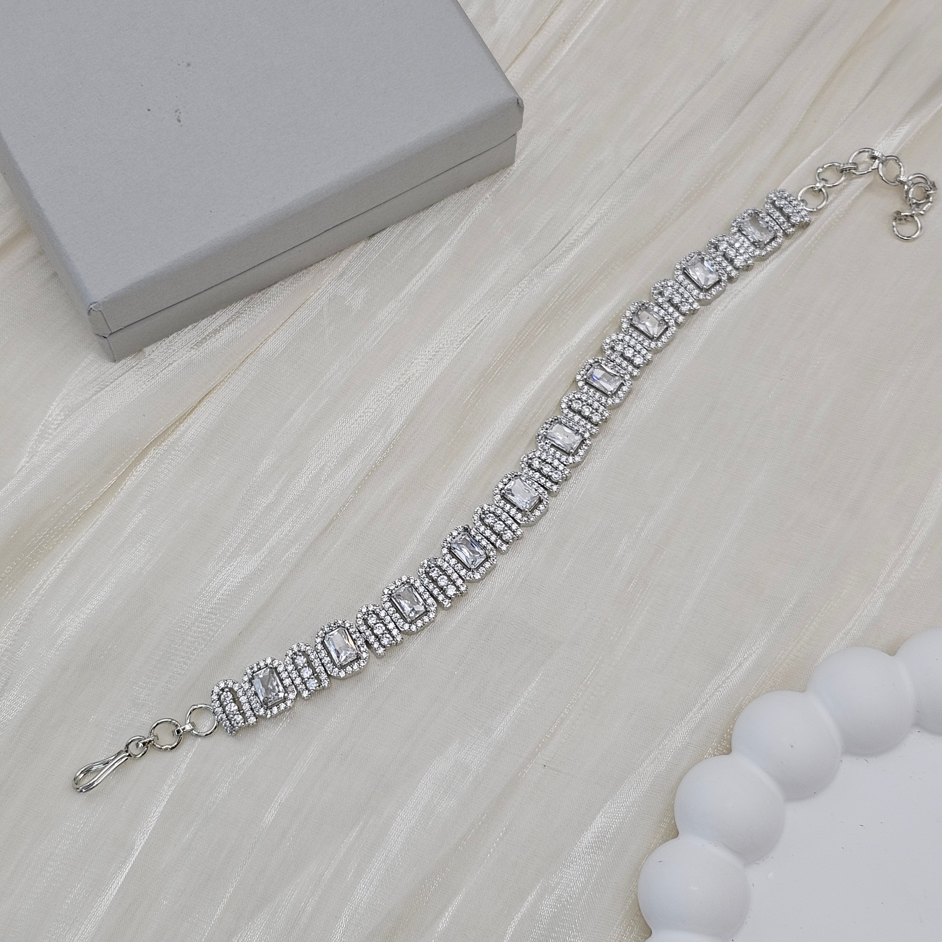 Eena CZ Diamond Chain Bracelet