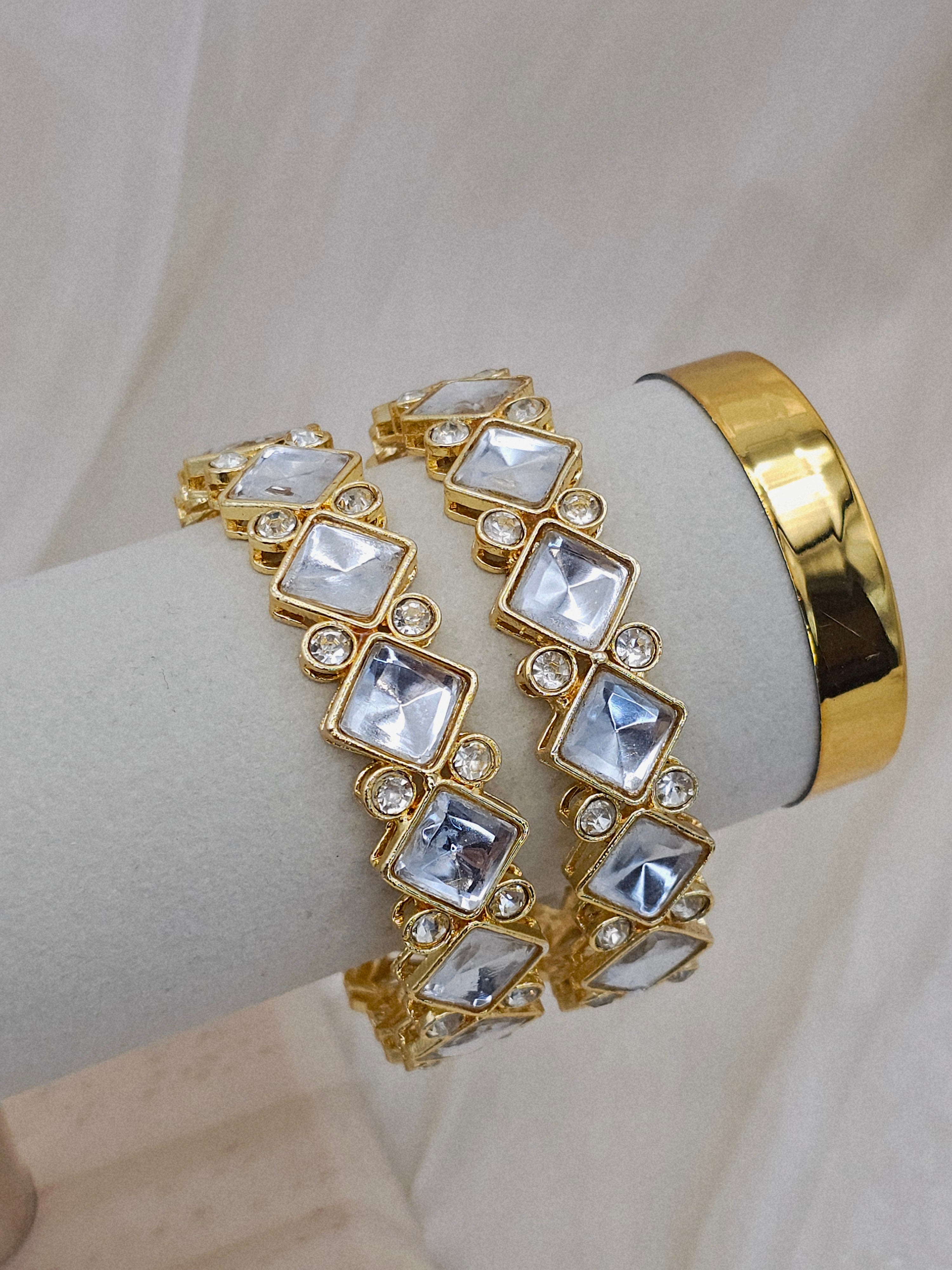 Kundan Stone Bangle Set: Indian Bridal Jewelry