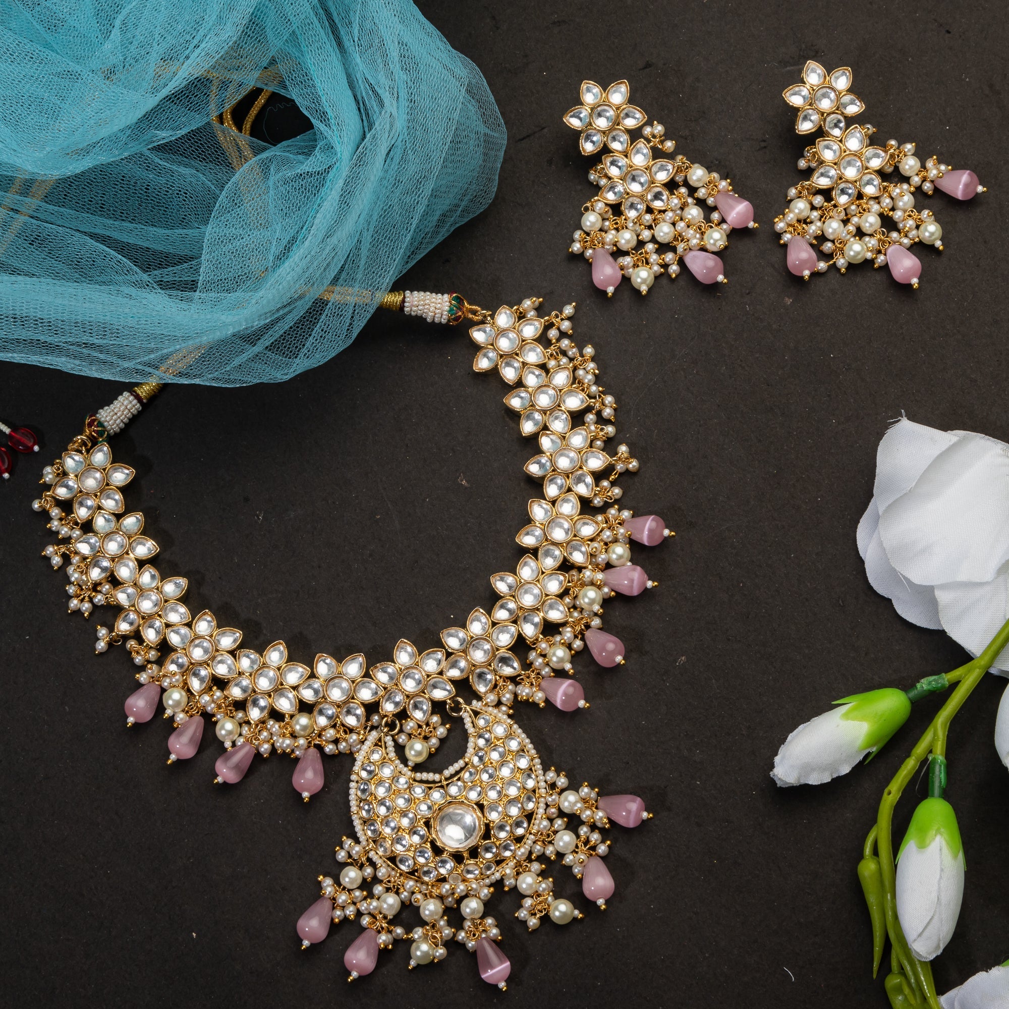 Bridal Necklace and Earrings Set - Fancy Fab Jewels