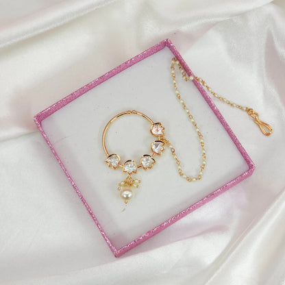 Rose Uncut Kundan Nose Ring – Nose Ring | Fancy Fab Jewels UK