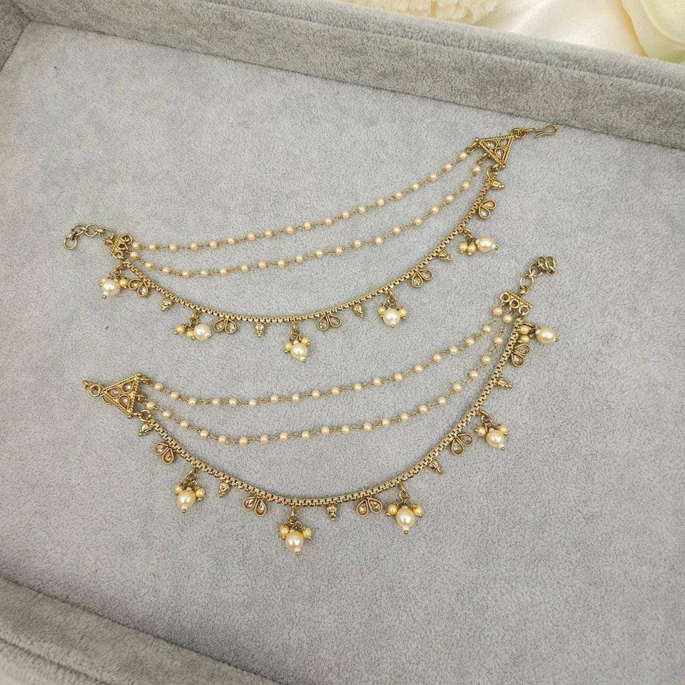 Reverse Polki earchains – Dress | Fancy Fab Jewels UK