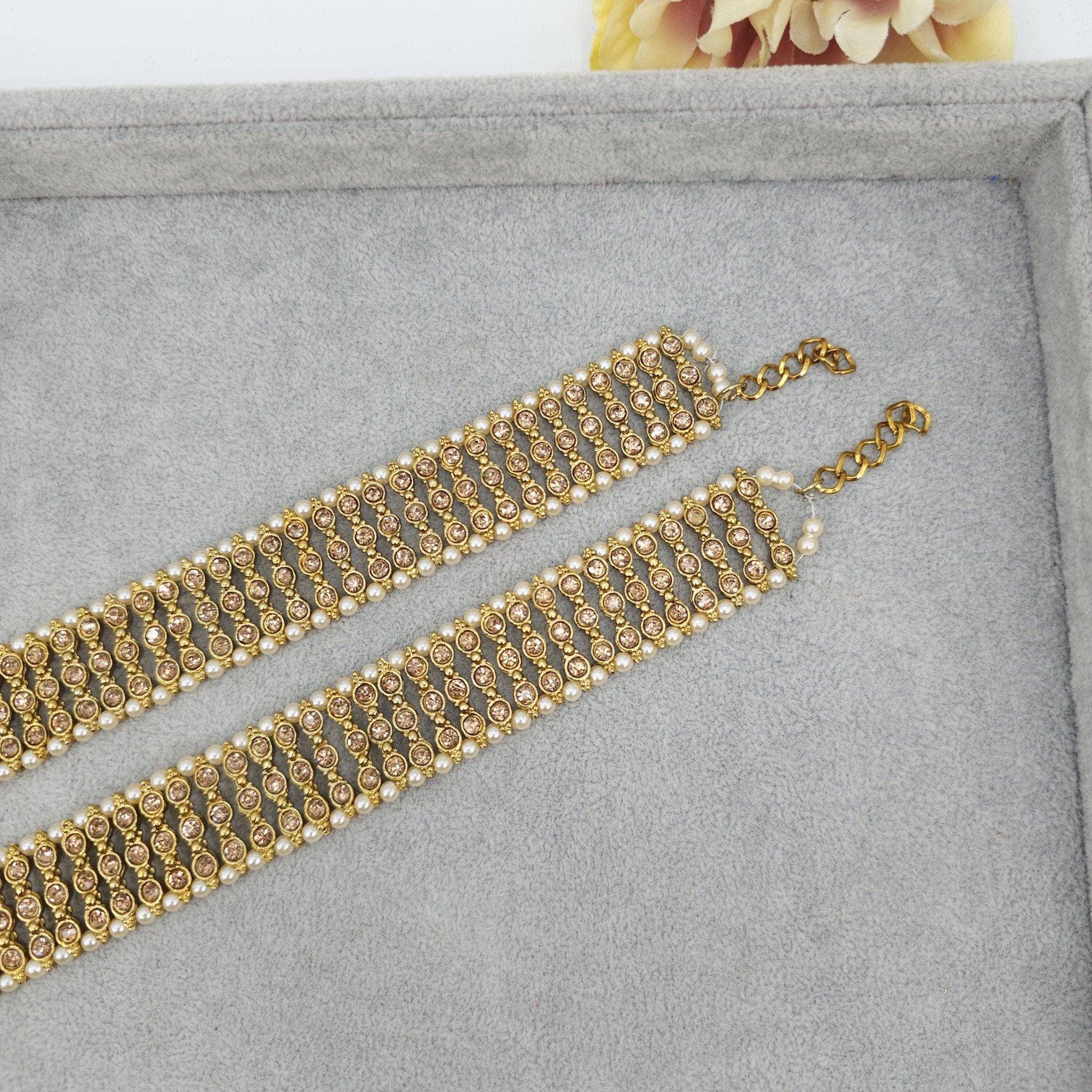 Arohi Anklets Gold Polki Anklets - Fancy Fab Jewels