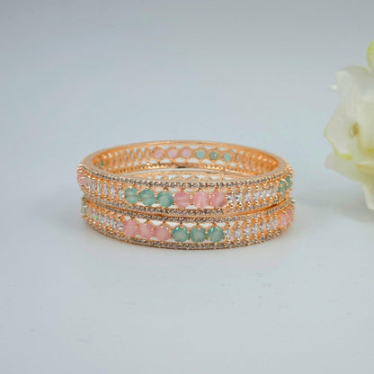 Bangles Set - Mint Pink - Fancy Fab Jewels