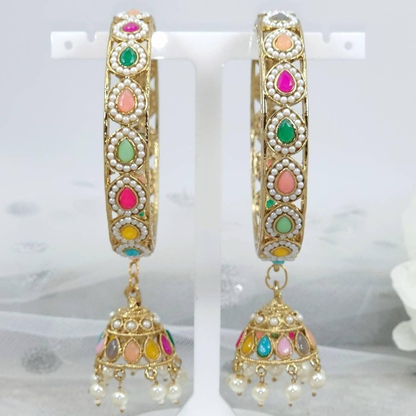 Rimi Multicolour Jhumka Bangles - Fancy Fab Jewels