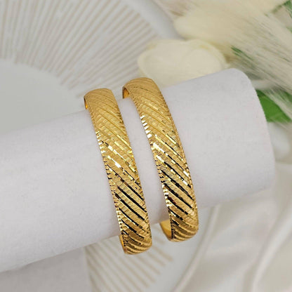 A Pair of Gold Plated Indian Bangles - Fancy Fab Jewels