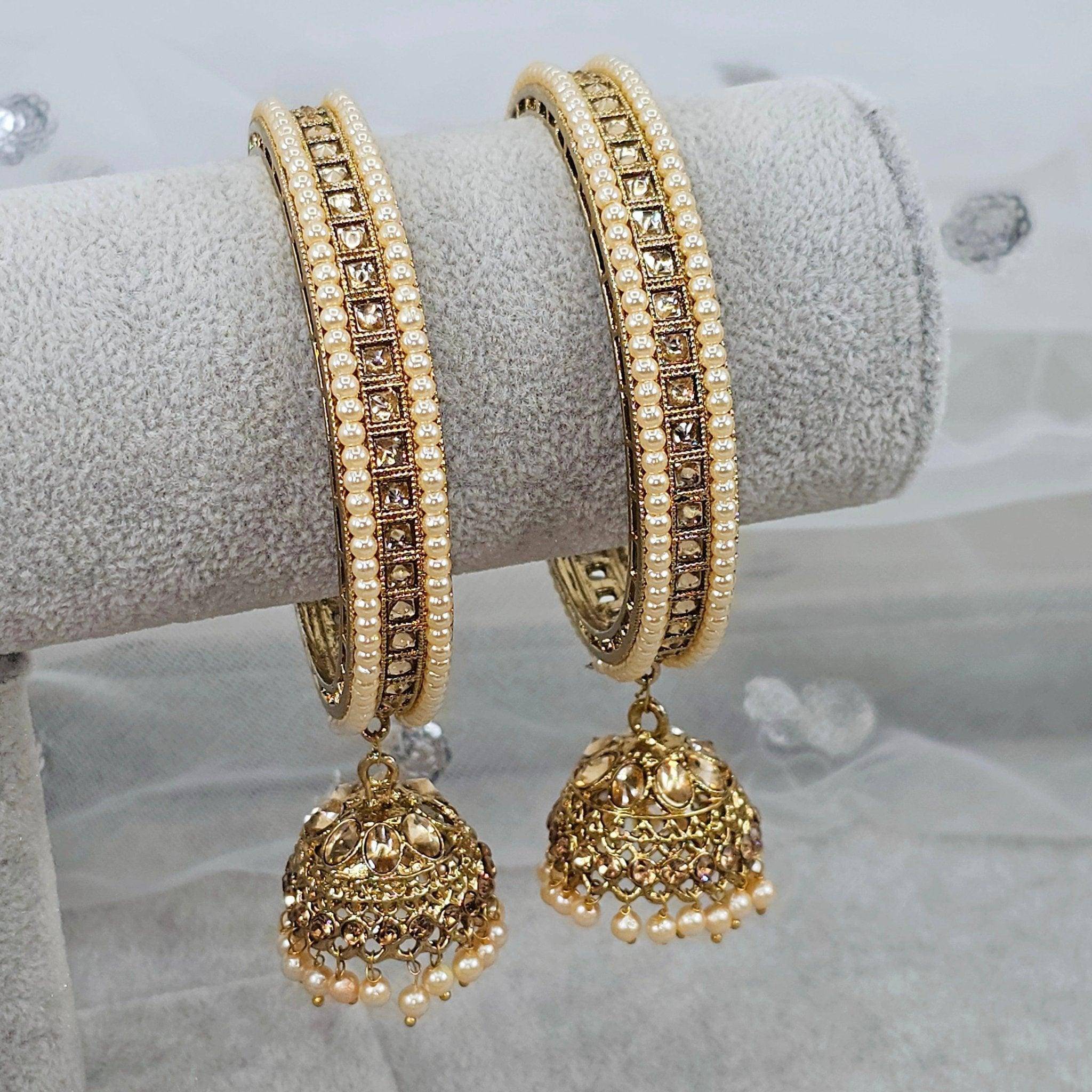 Neha Jhumka bangle set - Fancy Fab Jewels