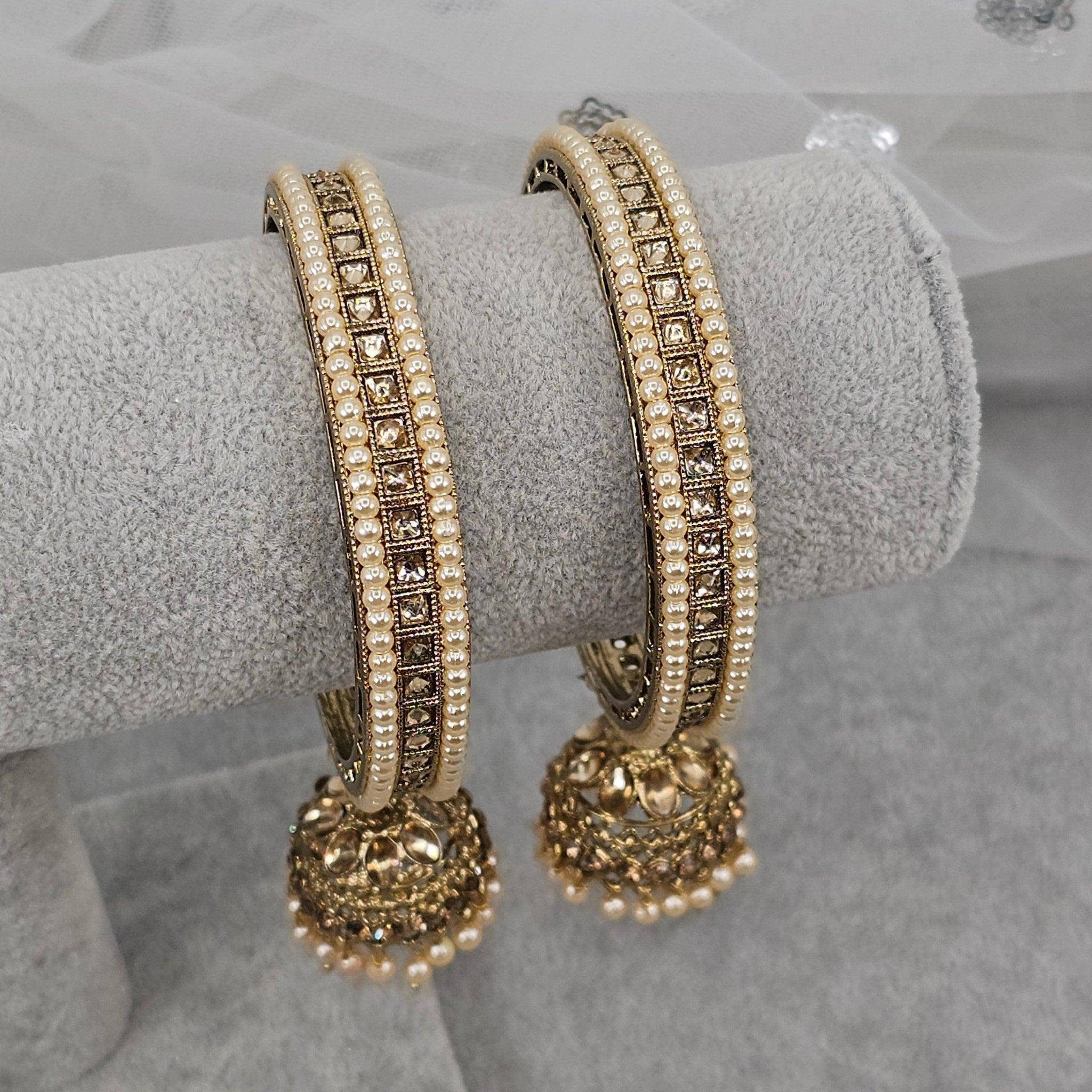 Neha Jhumka bangle set - Fancy Fab Jewels