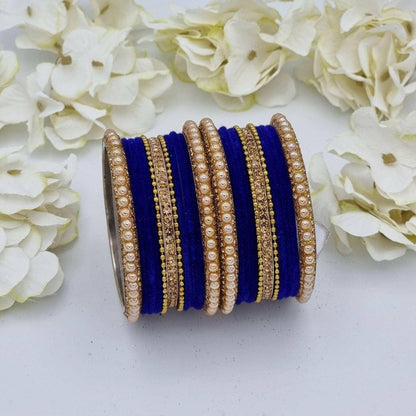 Velvet Bangle Set - Available in Many Colours - Fancy Fab Jewels