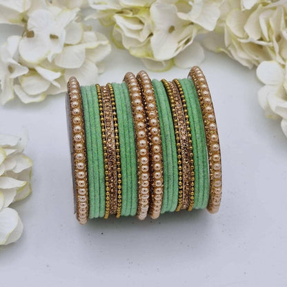 Velvet Bangle Set - Available in Many Colours - Fancy Fab Jewels