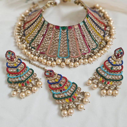 Inara - Polki Bridal Choker Set - Fancy Fab Jewels