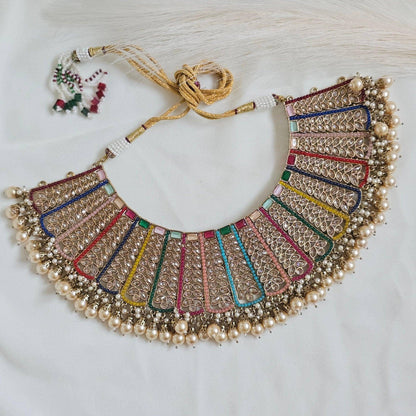 Inara - Polki Bridal Choker Set - Fancy Fab Jewels