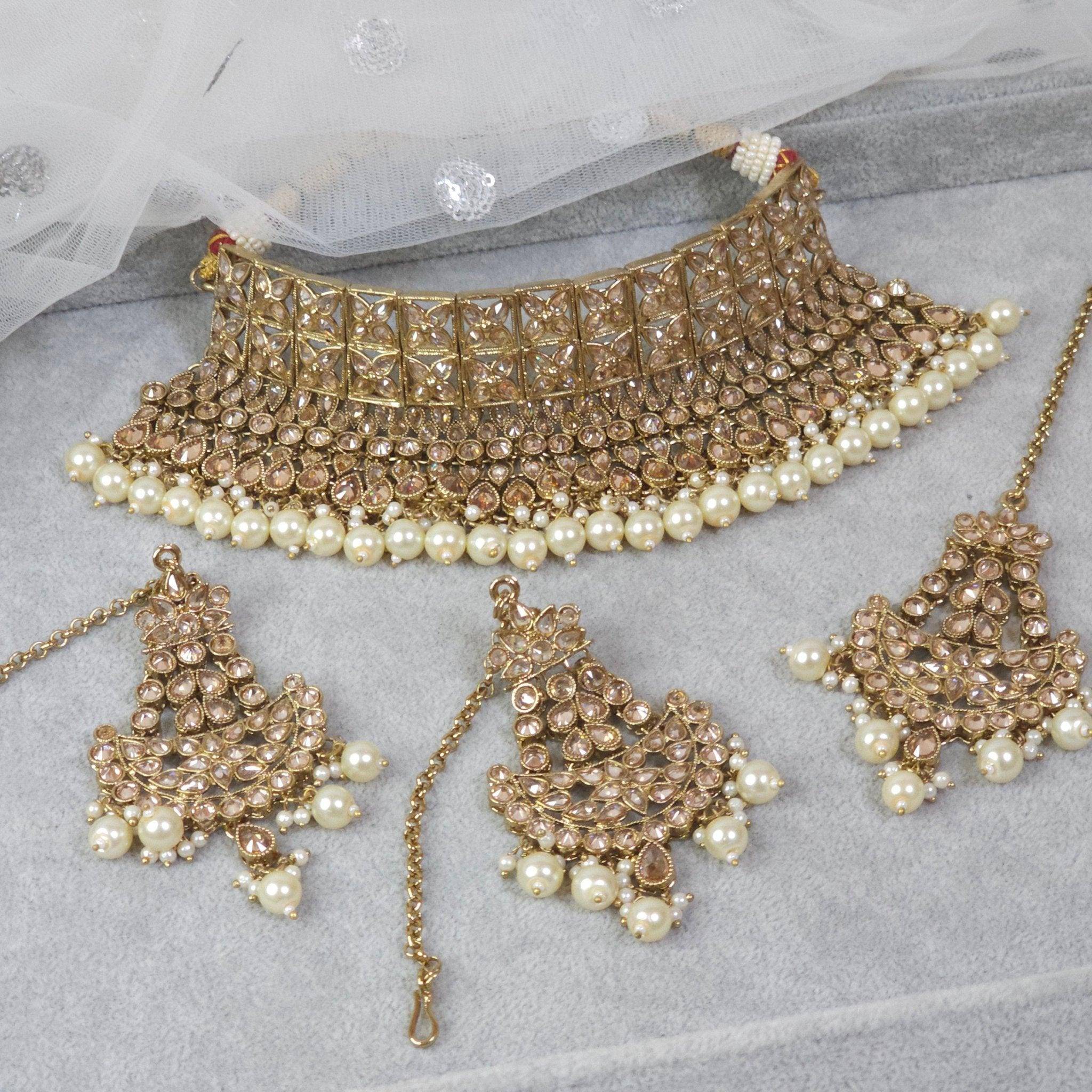 Joyah - Polki Bridal Choker Set - Fancy Fab Jewels