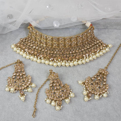 Joyah - Polki Bridal Choker Set - Fancy Fab Jewels