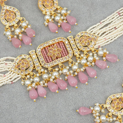 Aditi Choker Necklace Set - Fancy Fab Jewels