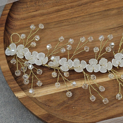 Ivory Bridal Hairvine Hair Brooch Headpiece - Fancy Fab Jewels