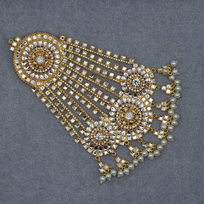 Oversize Bridal Kundan Jhoomar - Fancy Fab Jewels