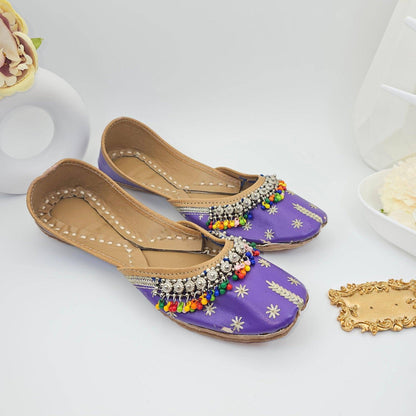 Amara - Purple Anklet Leatherett Jutti - Fancy Fab Jewels