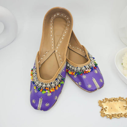 Amara - Purple Anklet Leatherett Jutti - Fancy Fab Jewels