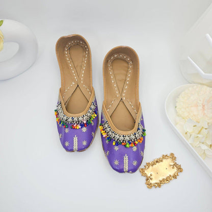 Amara - Purple Anklet Leatherett Jutti - Fancy Fab Jewels