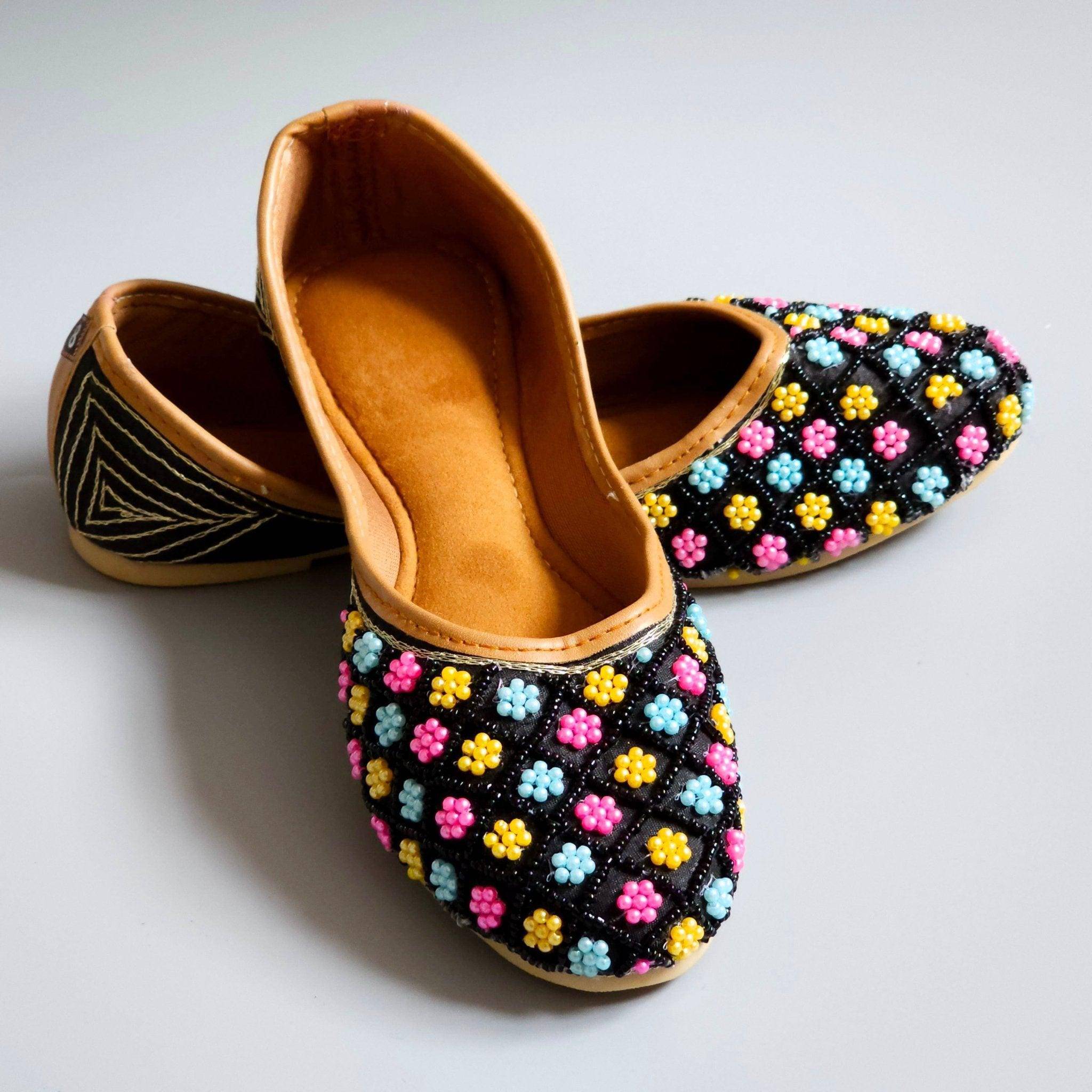 Elina - Black Multicolour Ballerina - Fancy Fab Jewels