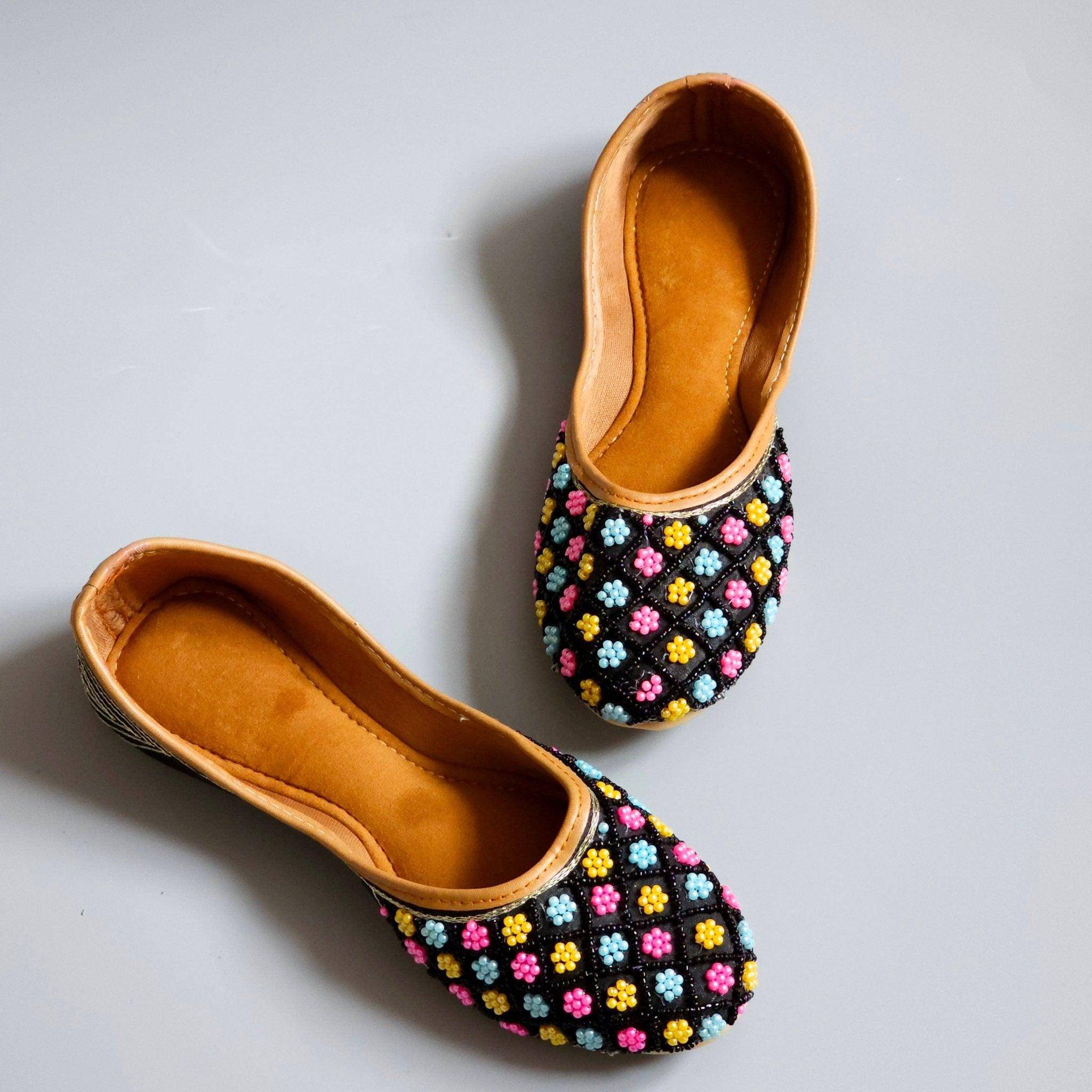 Elina - Black Multicolour Ballerina - Fancy Fab Jewels