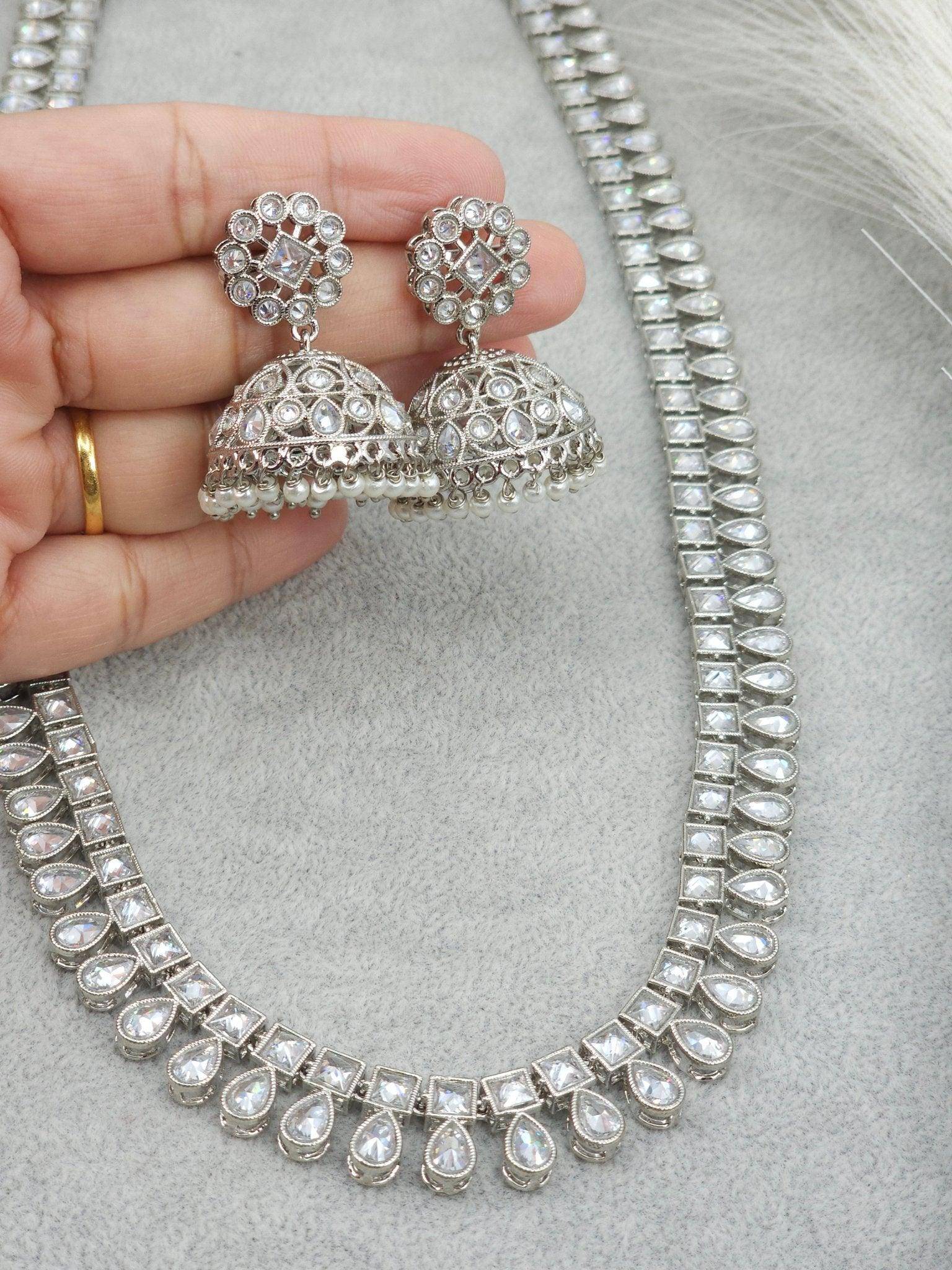 Alia Silver Rani Haar Set - Fancy Fab Jewels