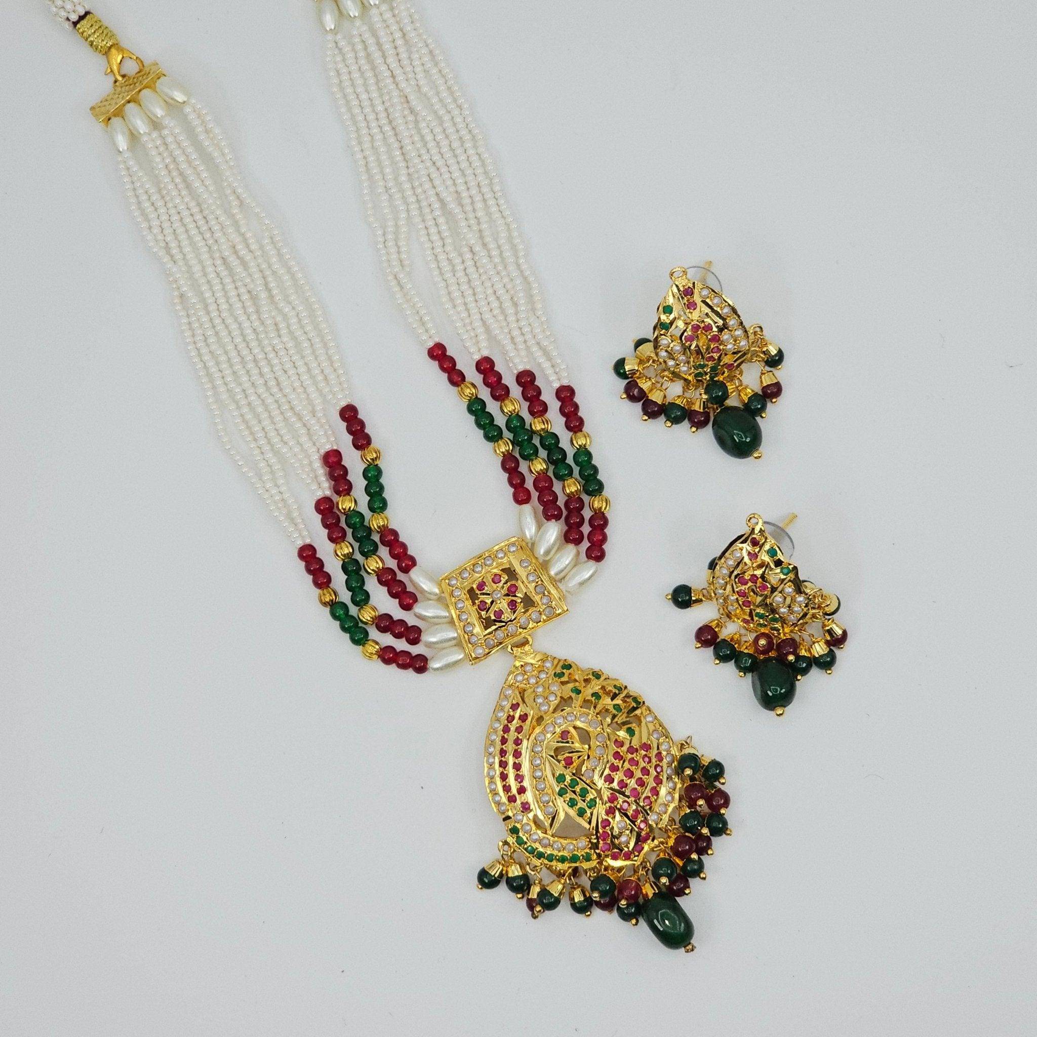 Premium Shani Jadau Nauratan Choker Set - High-Quality Indian Jewelry for a Luxurious Look - Fancy Fab Jewels