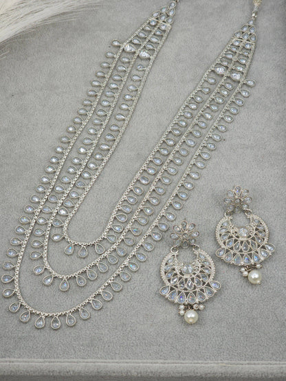 Zeenat Silver Rani Haar Set - Fancy Fab Jewels